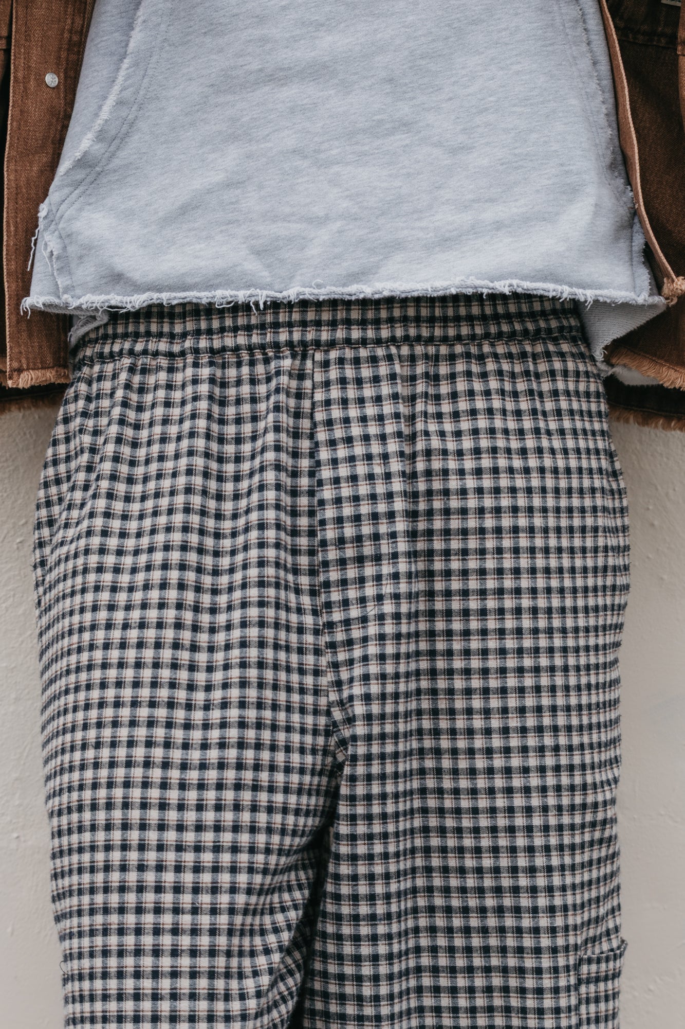 Chef Ottway Pants - Blue and Cream Plaid