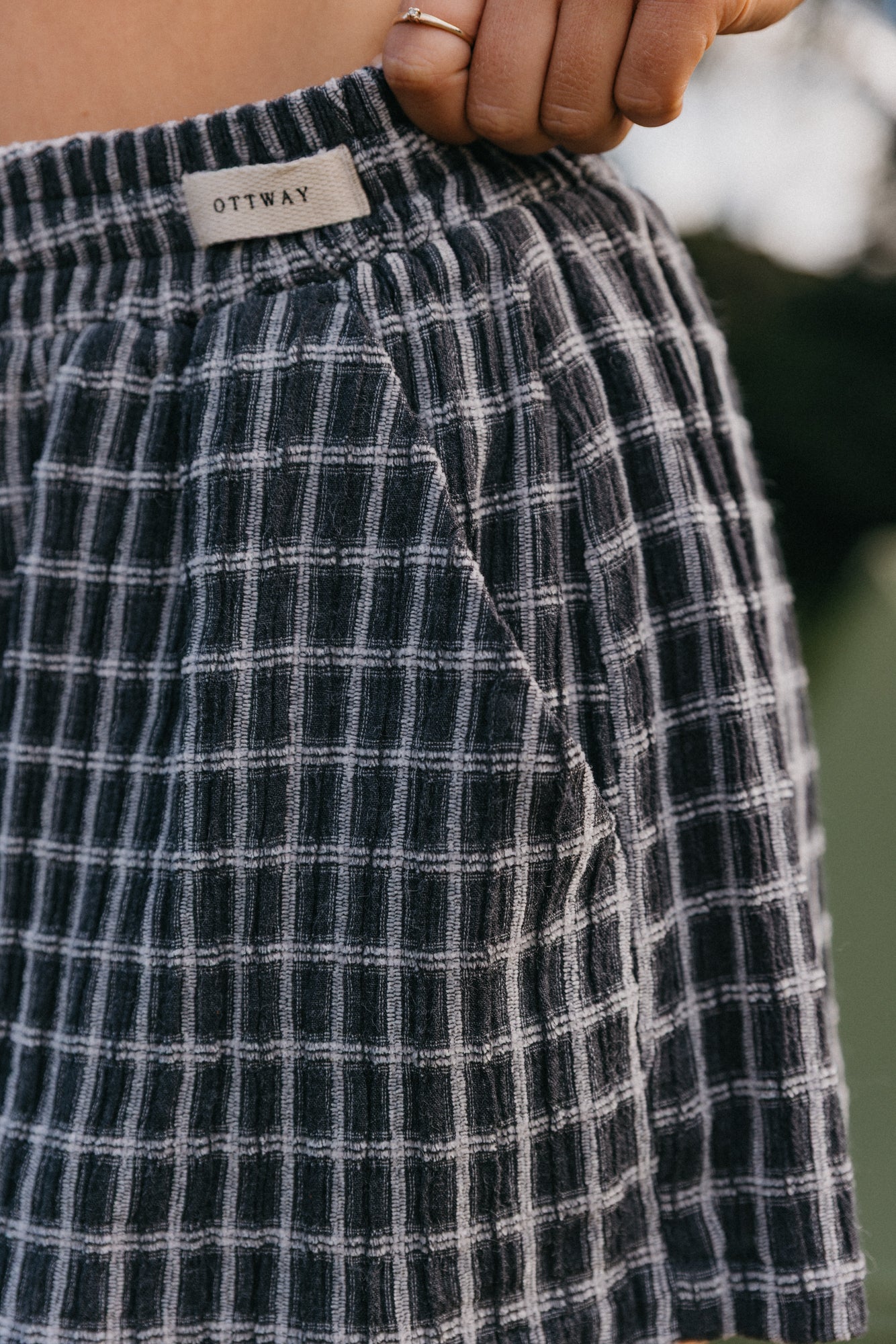 Myles - Checked Soft Charcoal Shorts