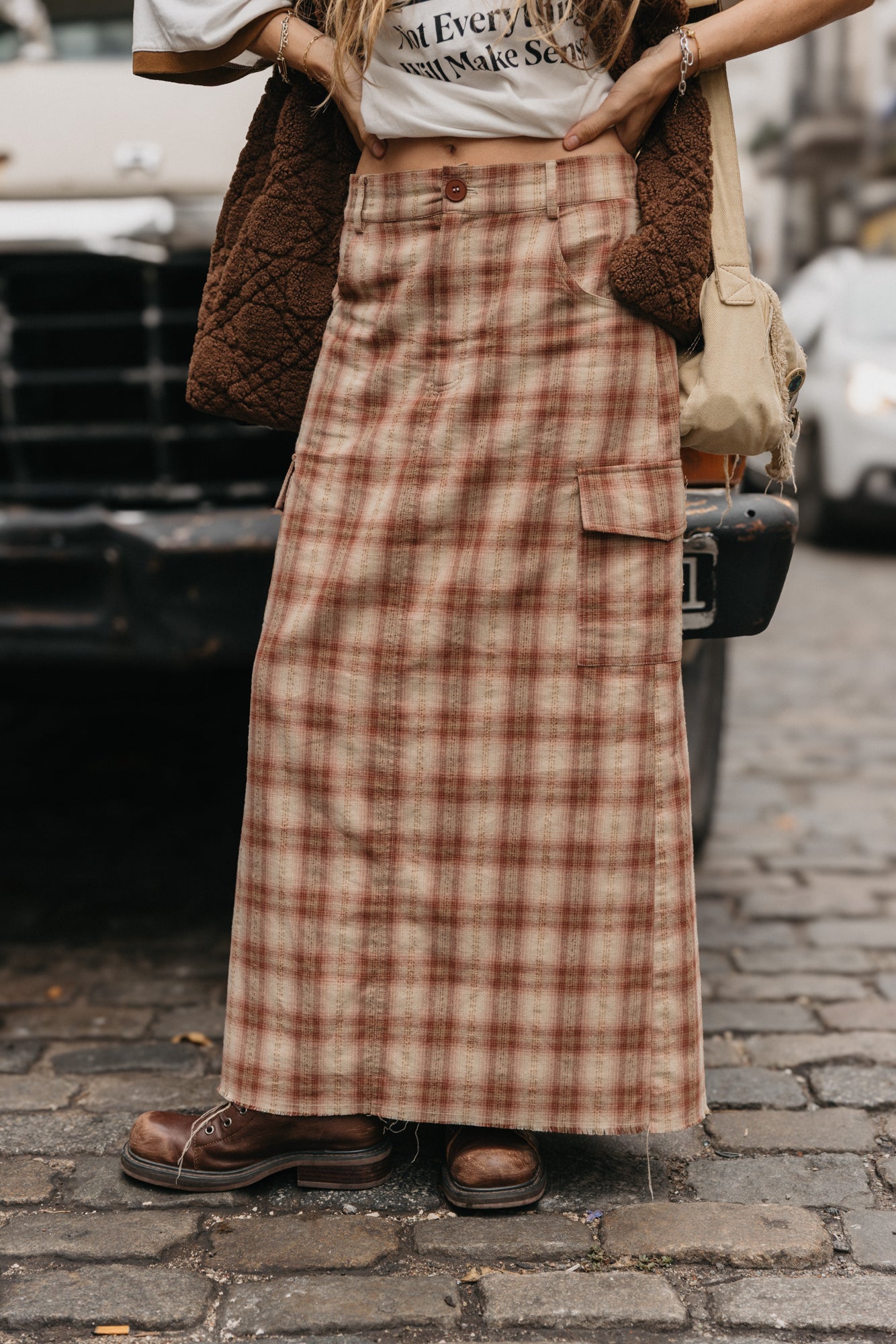 Benson - Plaid Maxi Skirt