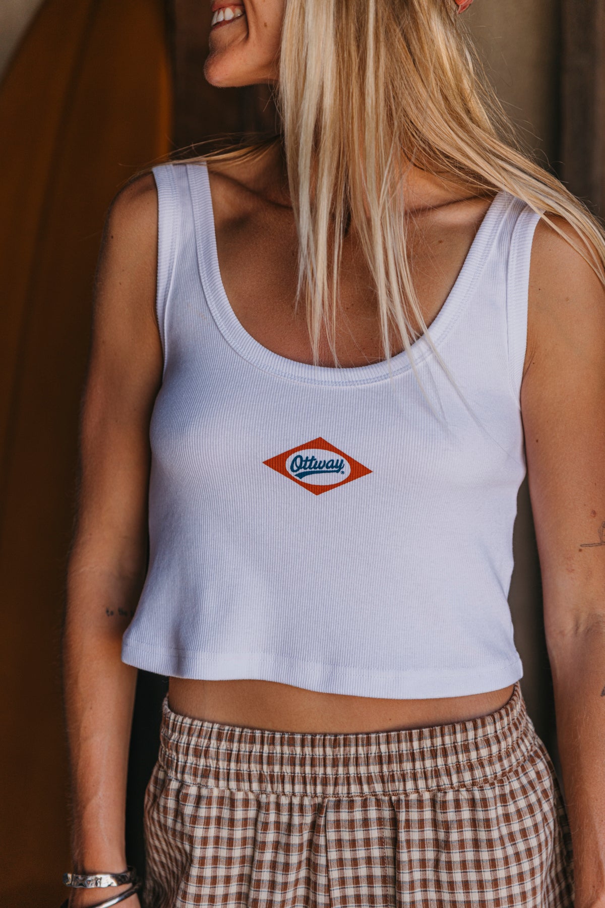 Stamp Rib Tank - White