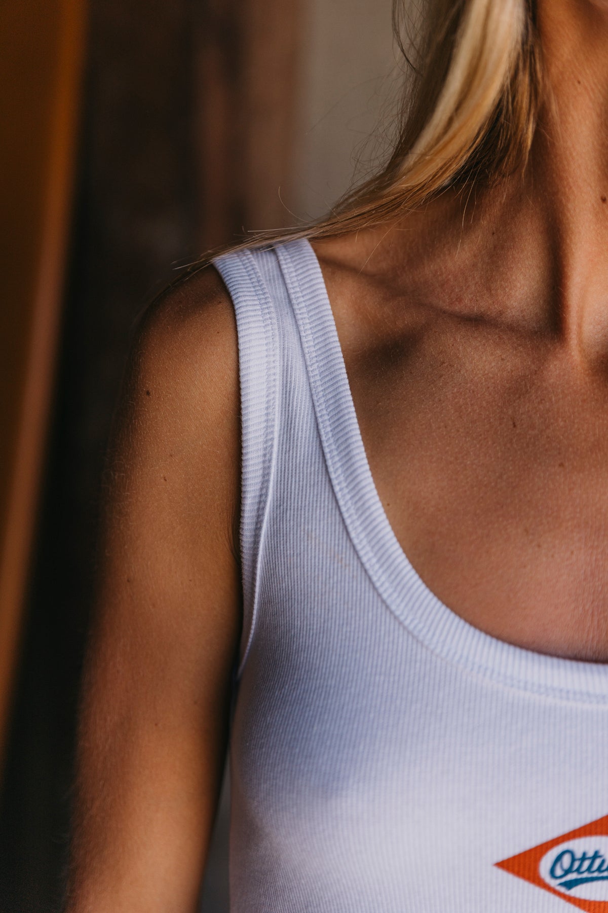 Stamp Rib Tank - White