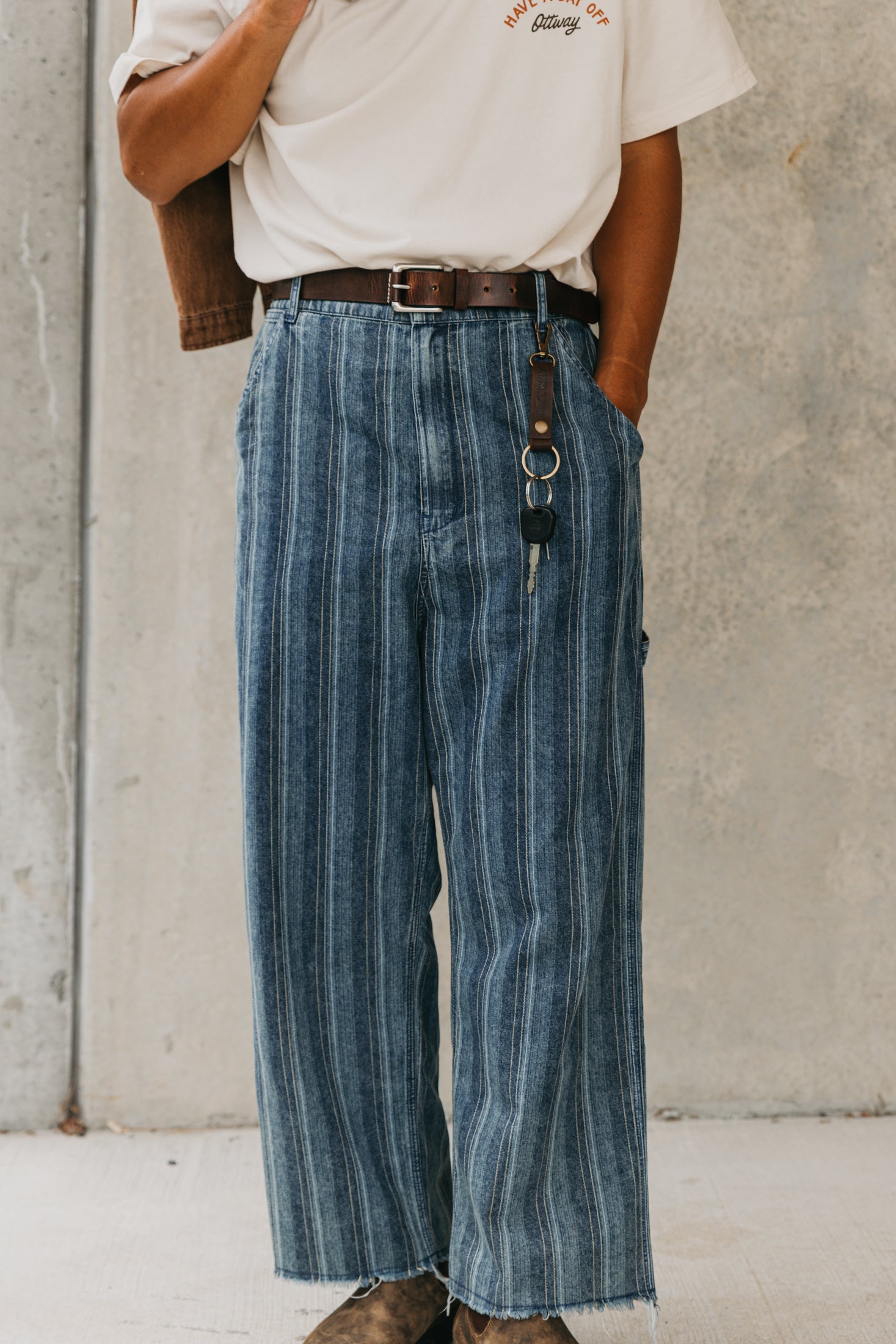 【g&f/bitters】ATHLETIC TROUSERS TC DENIM G&F Co.- ATHLETIC TROUSERS TC _ GRAY – BITTERS STORE