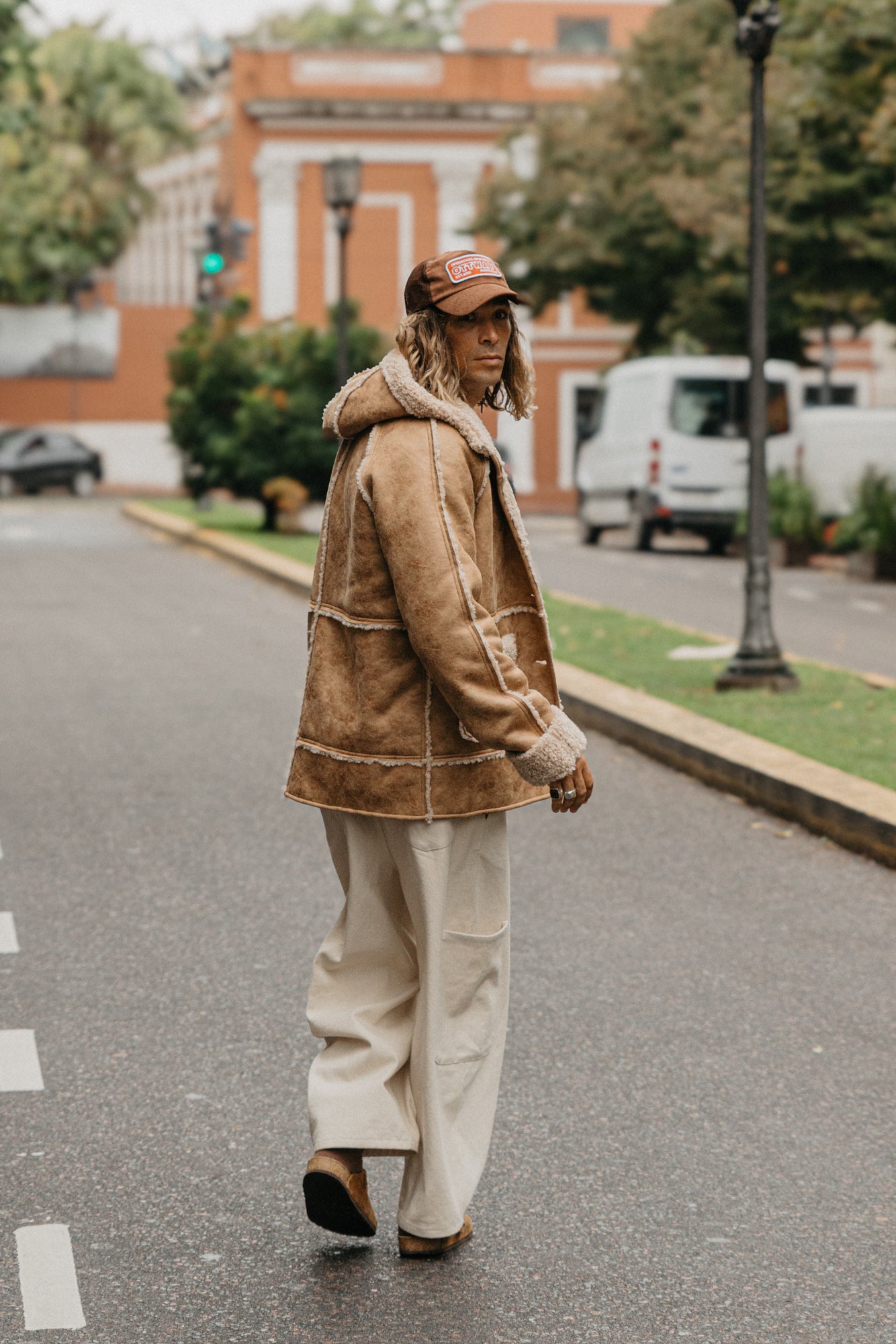 Wildway Sherpa Suede Jacket - Light Brown