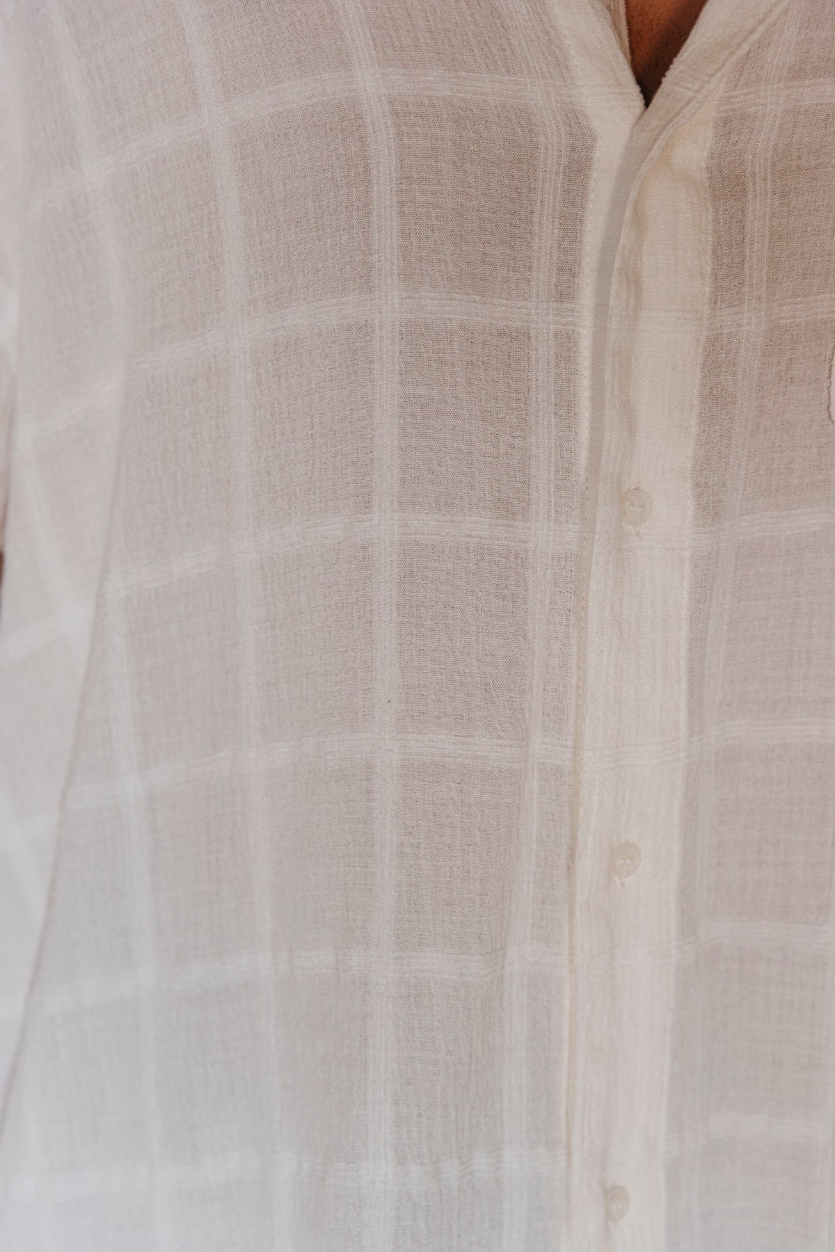 Seabreeze - White Plaid Short Sleeve Shirt