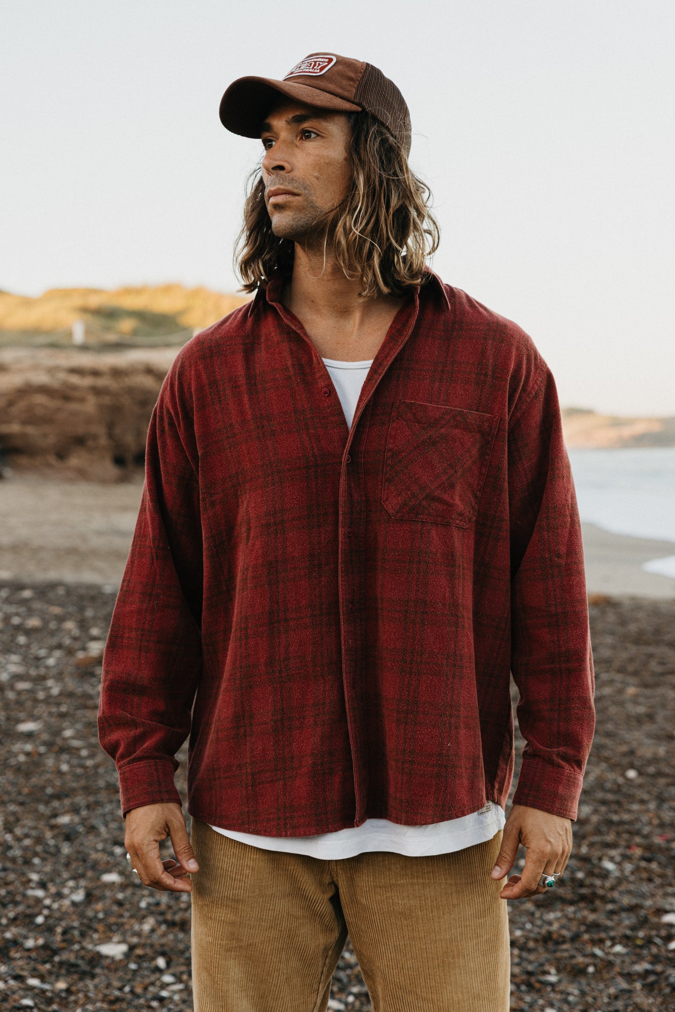Stanley Plaid Shirt - Burgundy