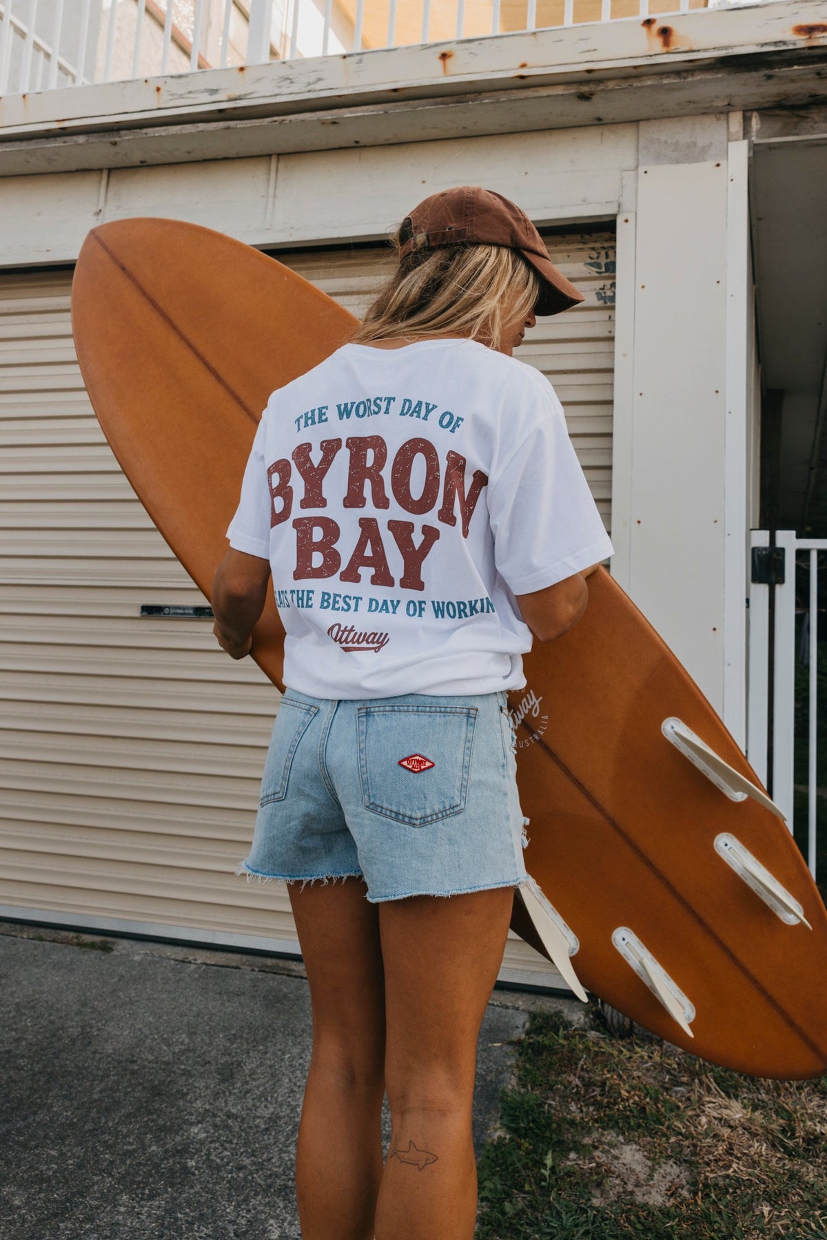 Country Club High-Waist Denim Shorts