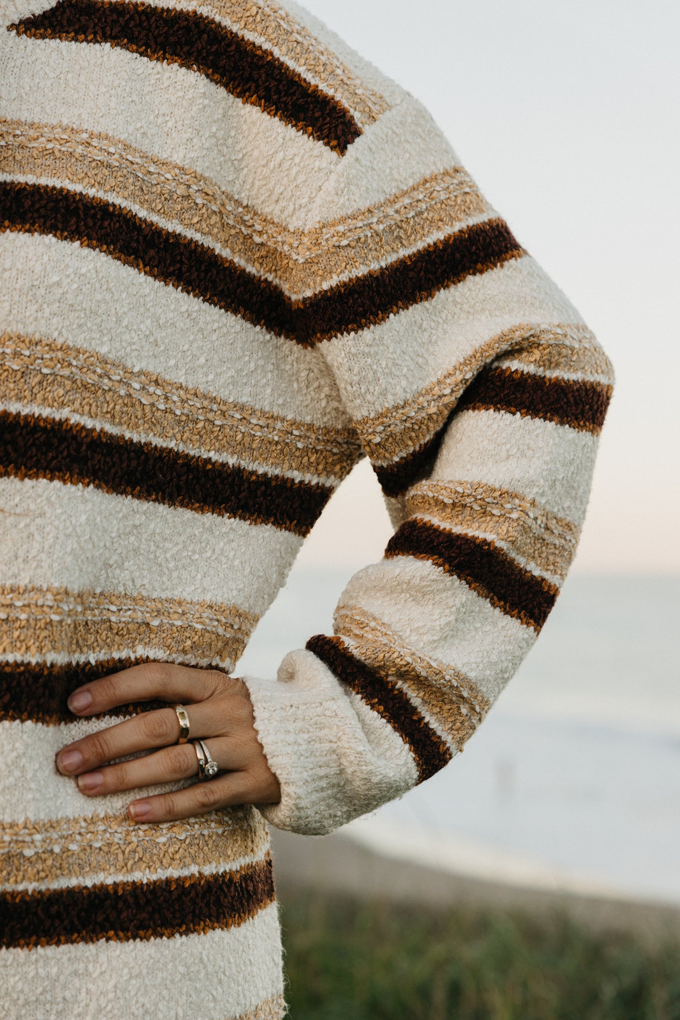 Sundance Striped Knit Unisex - Cream