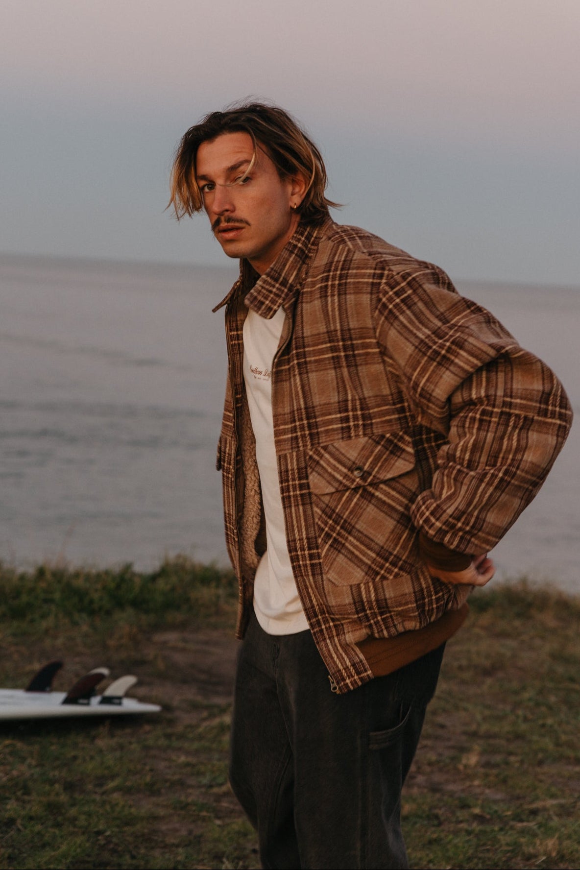 Highland Sherpa Plaid Jacket