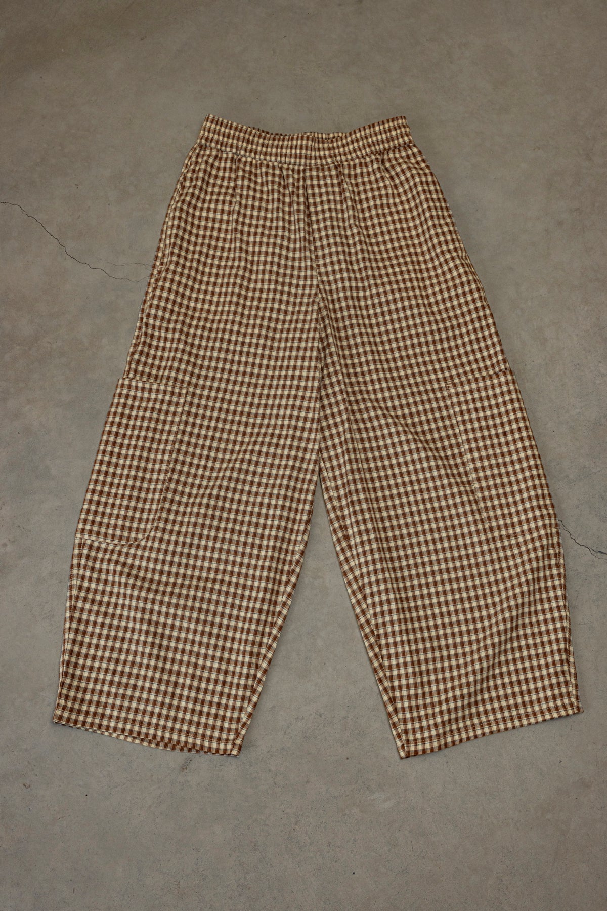 Chef Ottway Pants - Brown and Cream Plaid