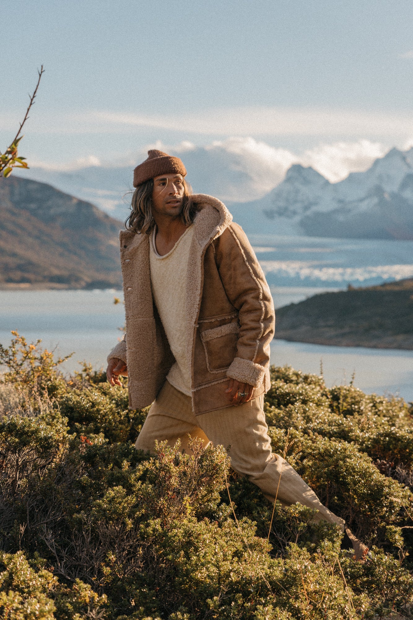 Wildway Sherpa Suede Jacket - Light Brown
