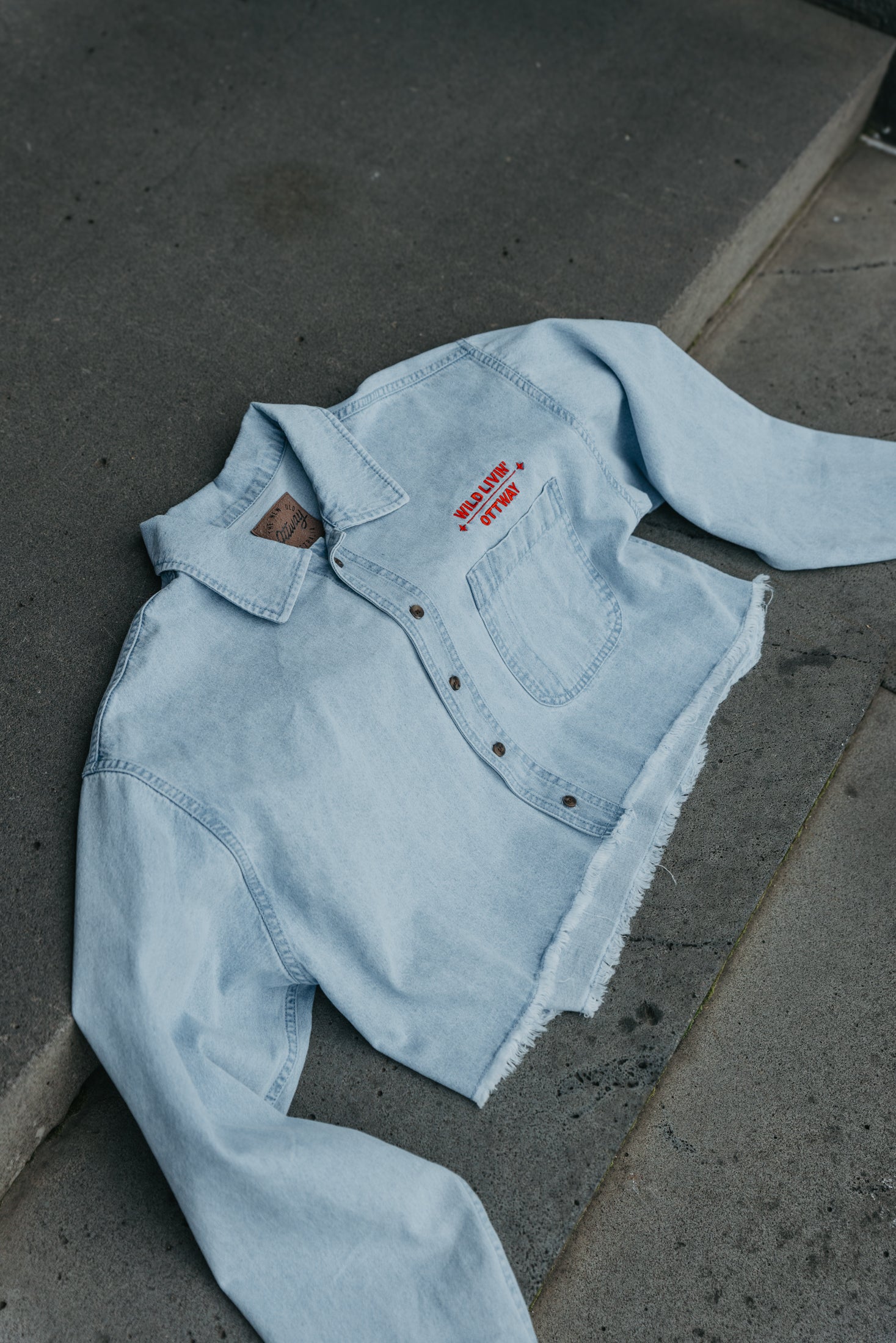 Wild Livin - Cropped Denim Shirt