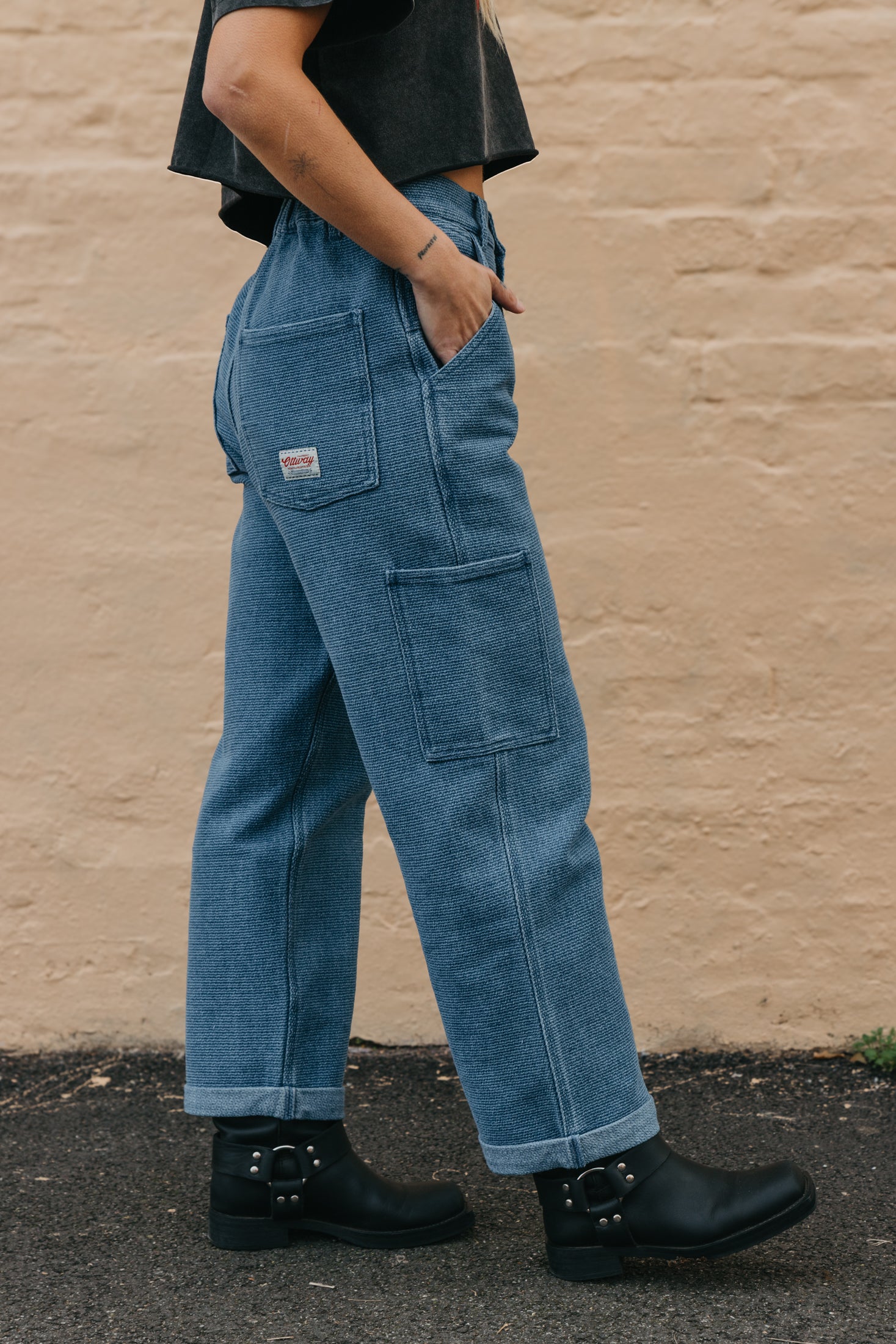 OTTWAY's® Textured Baggy Unisex Jeans