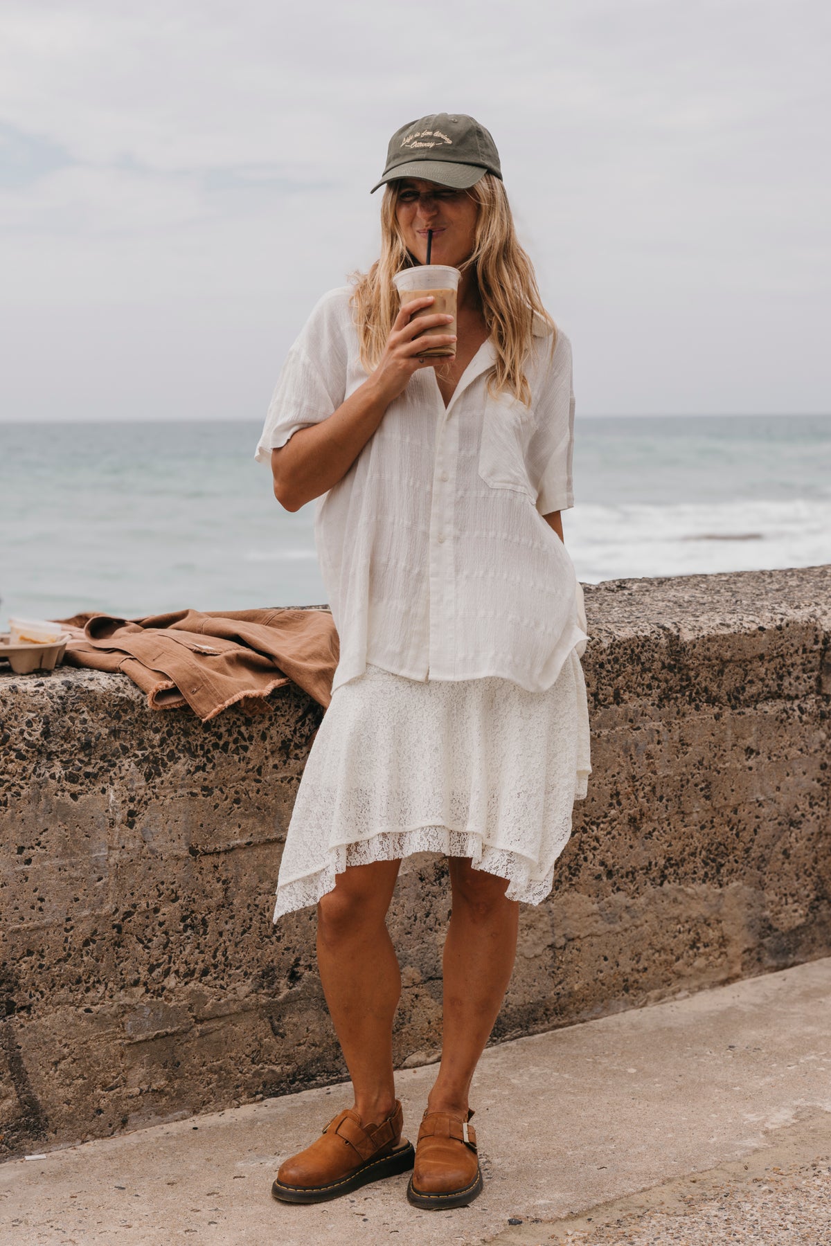 Seabreeze - White Plaid Short Sleeve Unisex Shirt