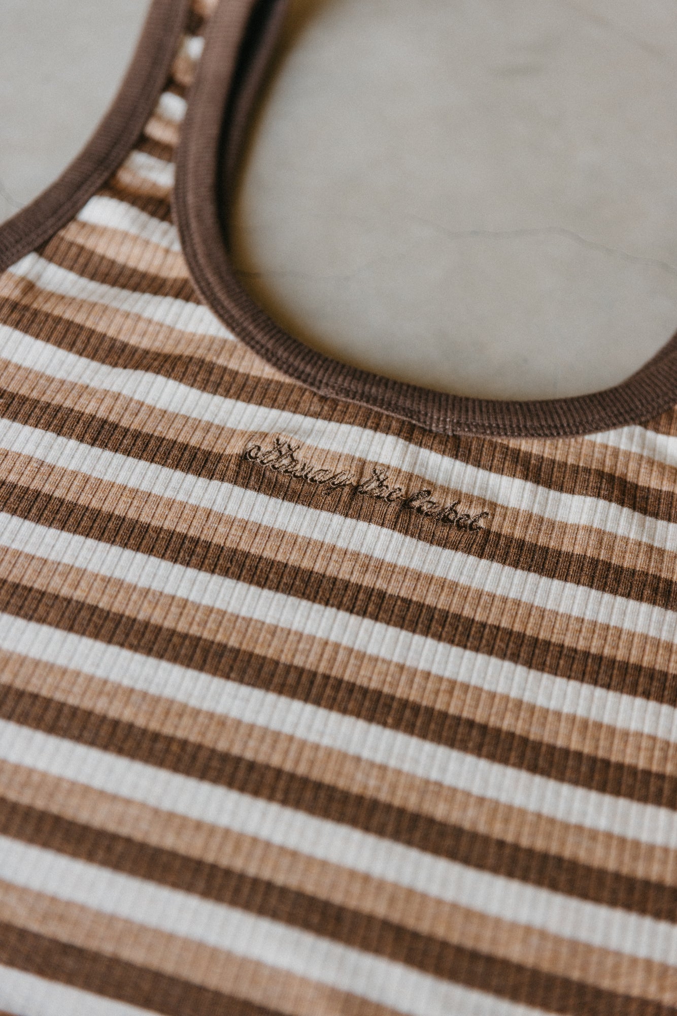 Knox - Brown Striped Tank