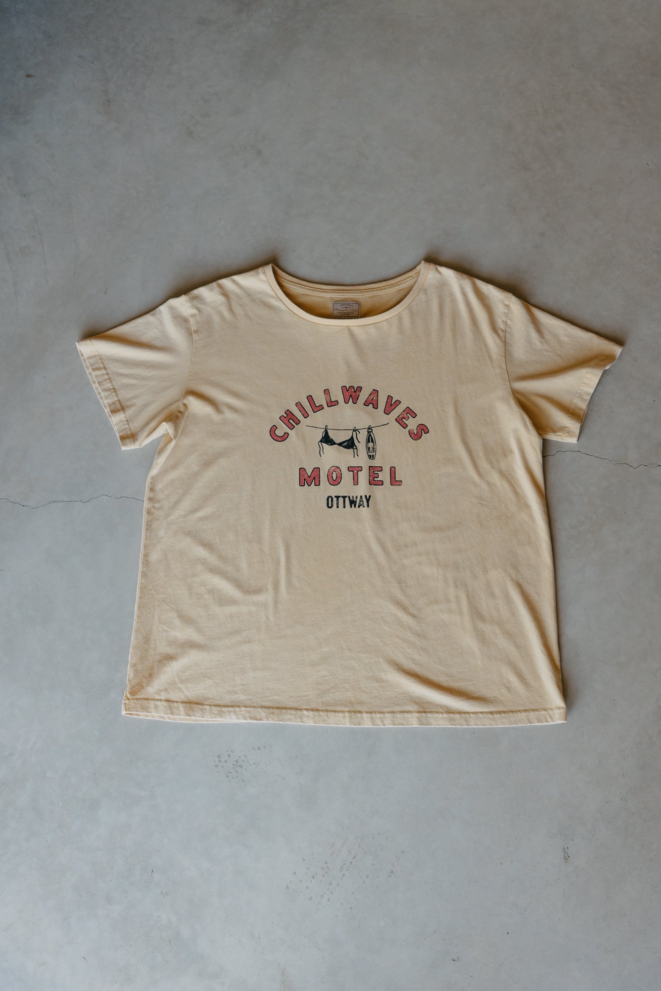 Chill Waves Motel Unisex T-Shirt - Soft Mustard Yellow