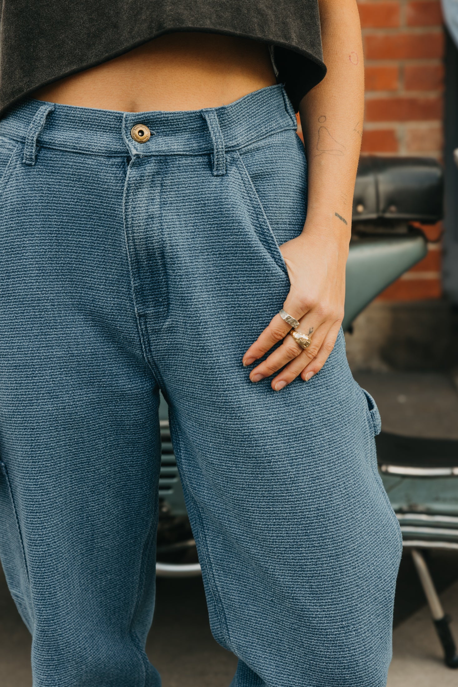OTTWAY's® Textured Baggy Unisex Jeans