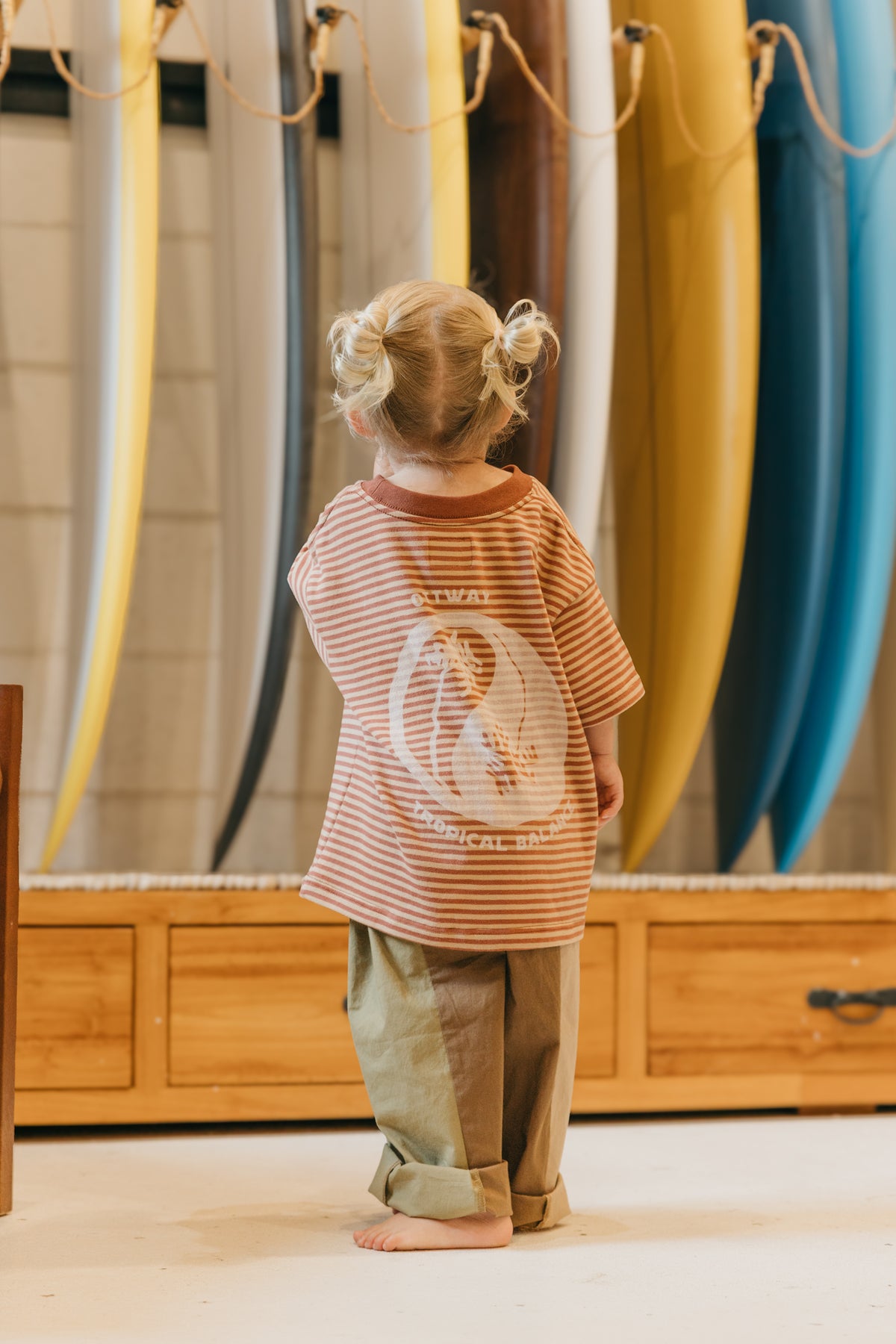 Tropical Balance Striped T-Shirt - Kids