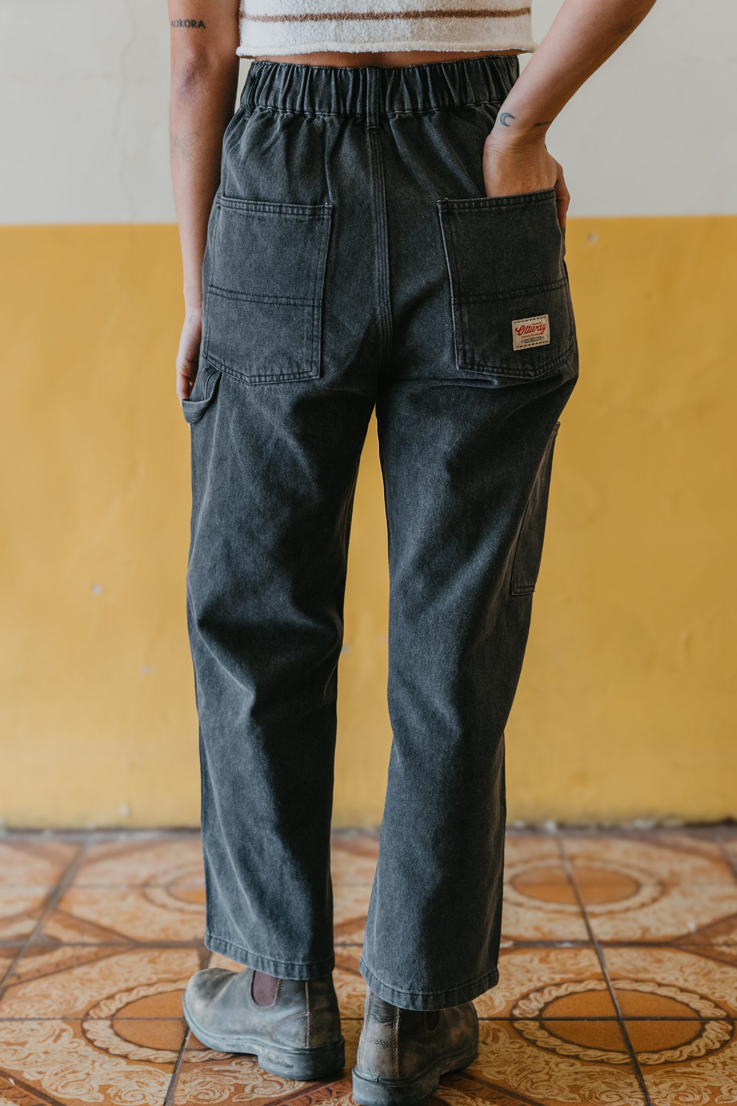 JMM Series - Black Washed Unisex Baggy Jeans