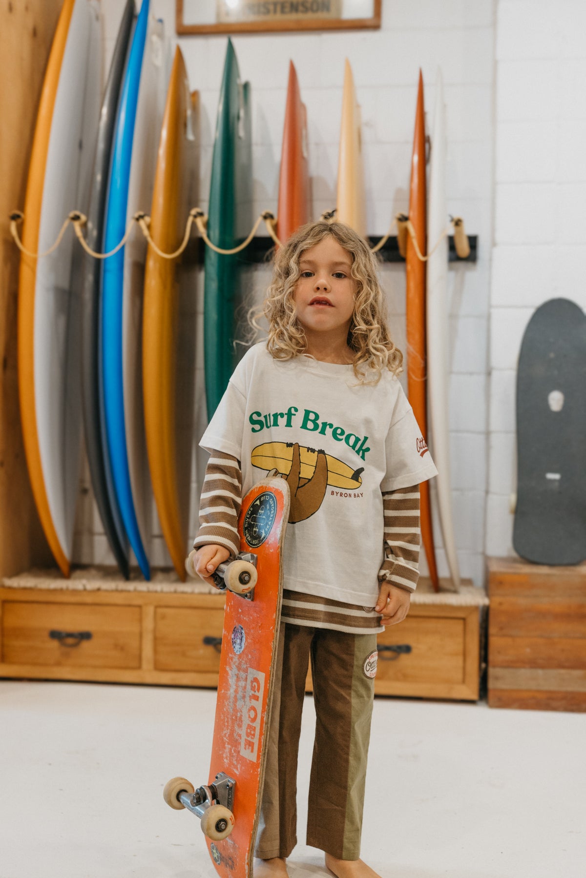 Lazy Waves Off-White T-Shirt - Kinder