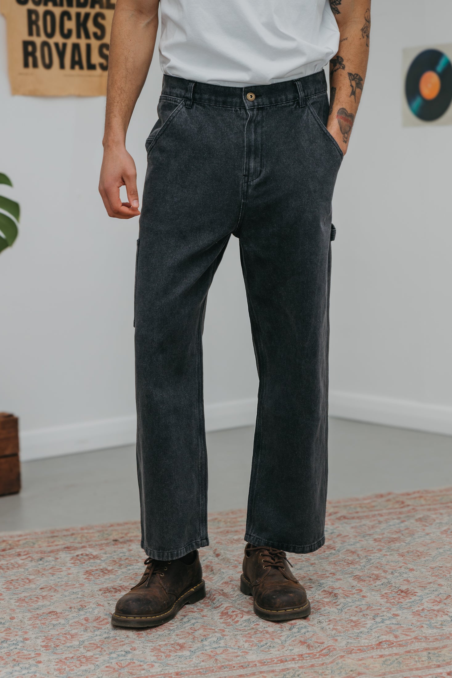 JMM Series - Black Washed Baggy Jeans