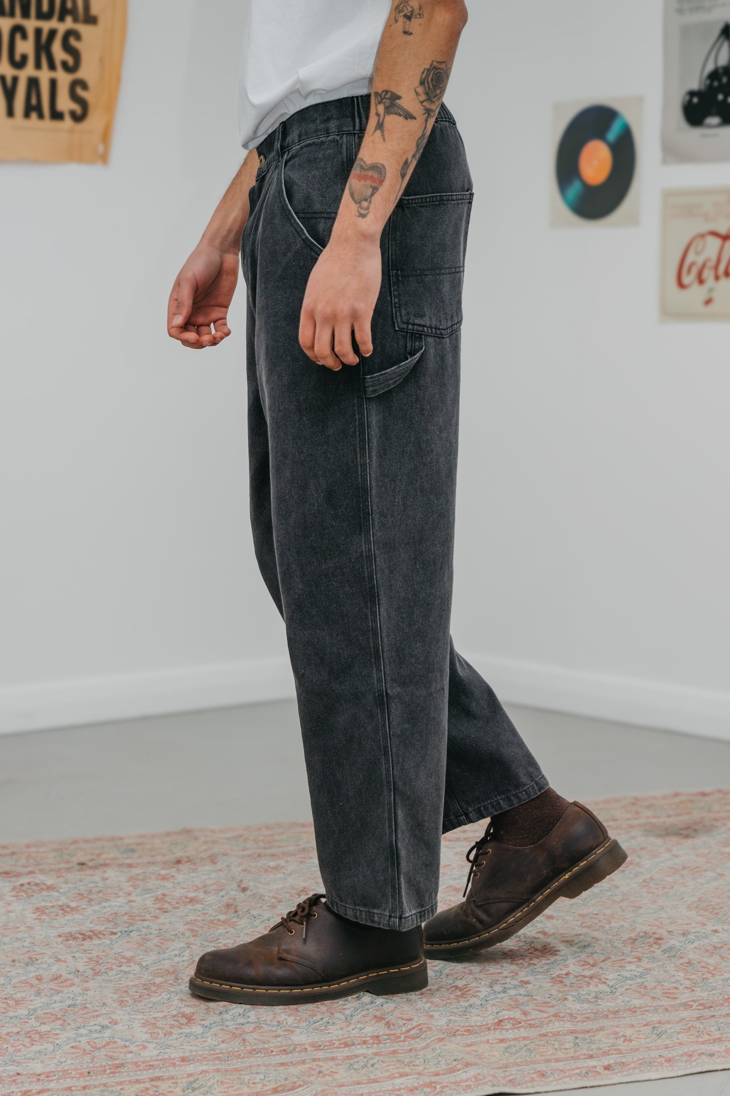 JMM Series - Black Washed Baggy Jeans