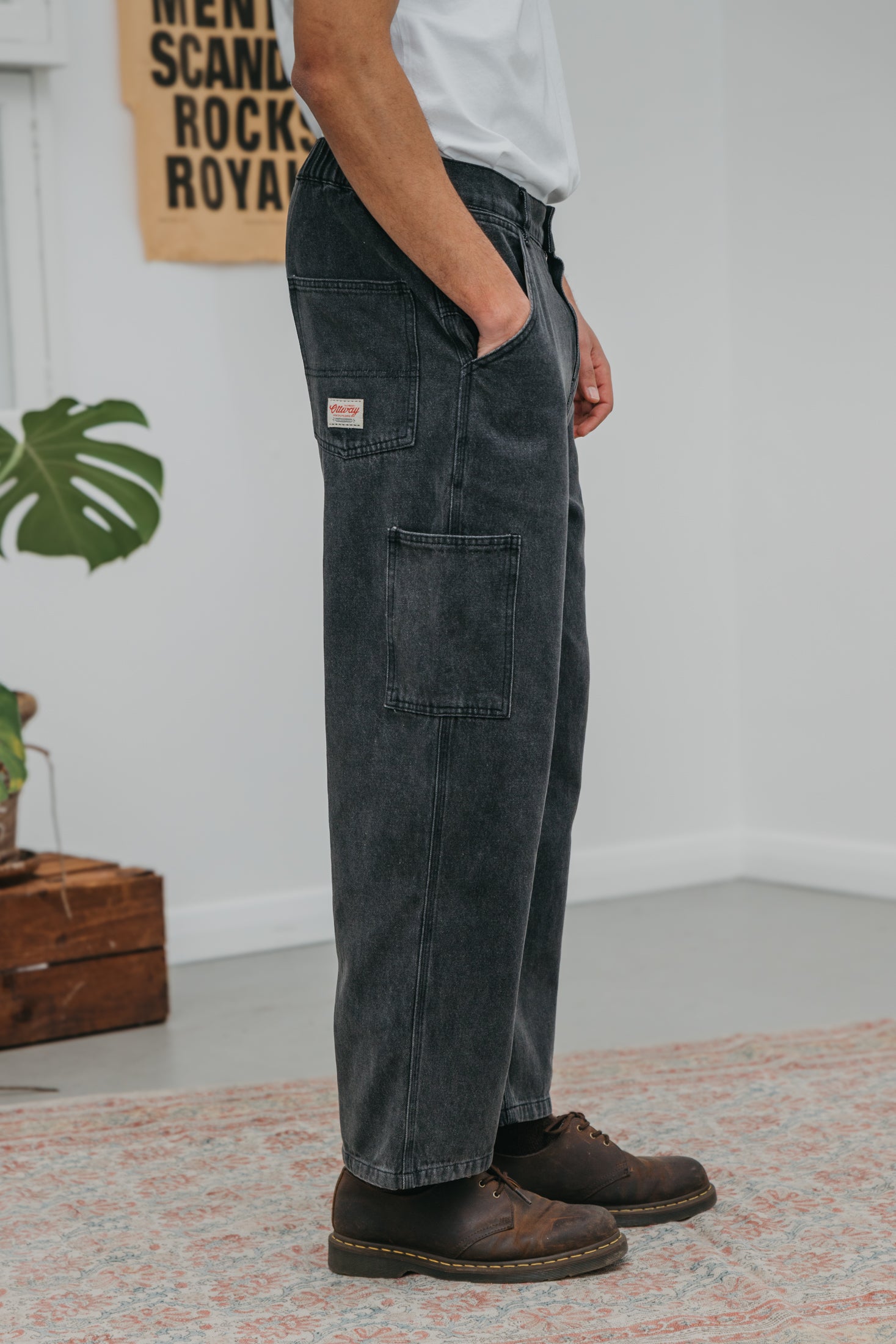JMM Series - Black Washed Baggy Jeans