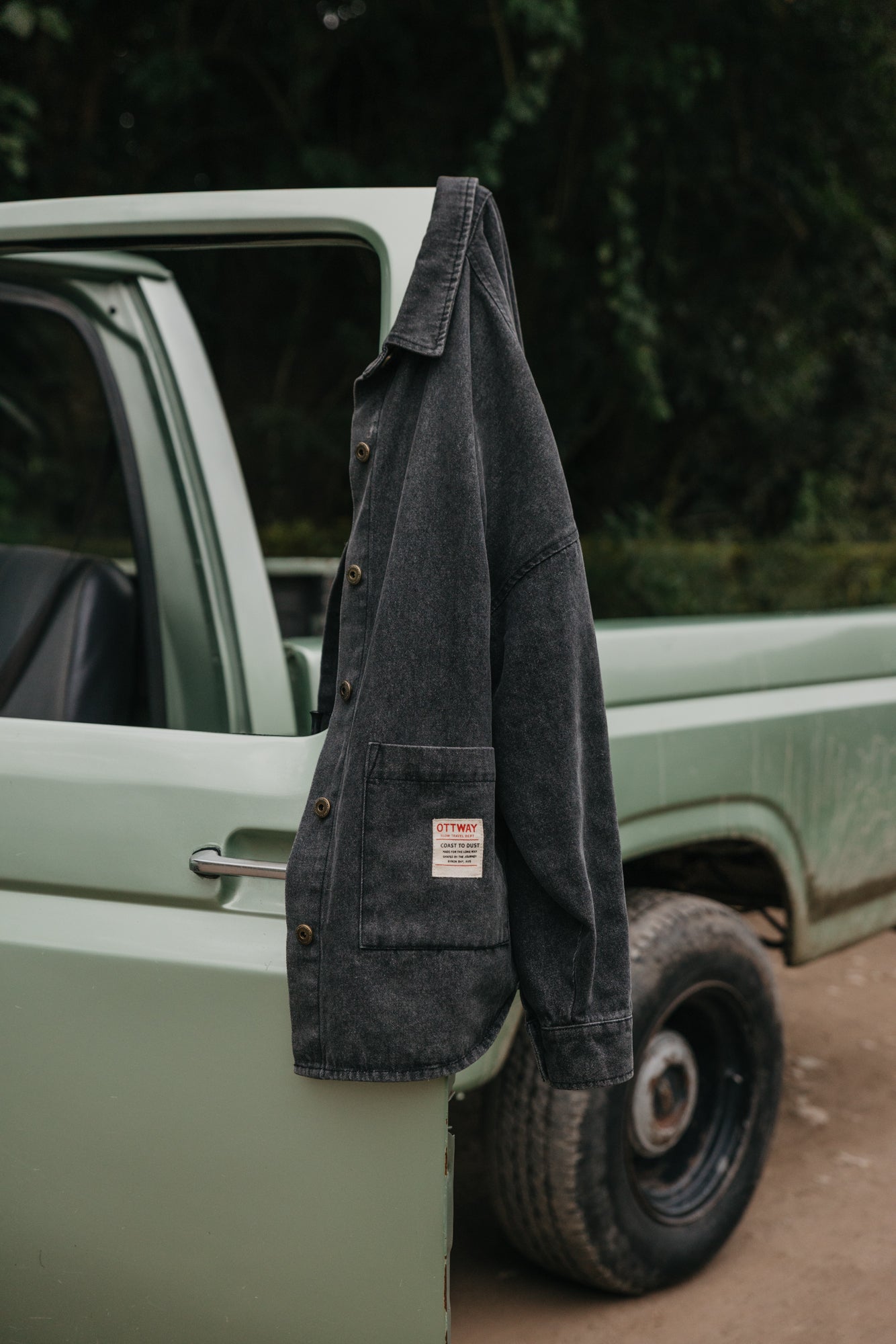 Carter Light Denim Unisex Jacket - Washed Black