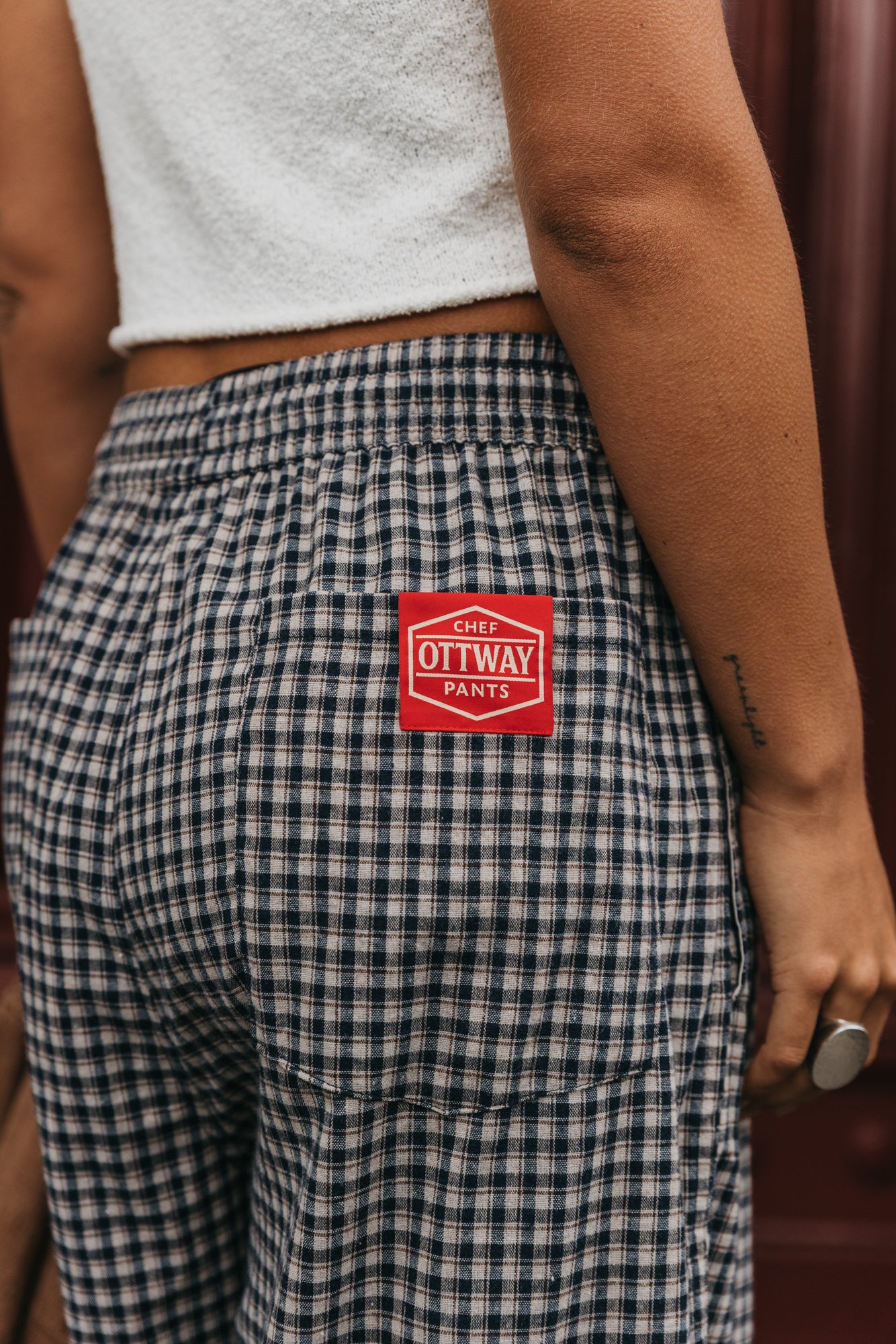 Chef Ottway Pants Unisex - Blue and Cream Plaid