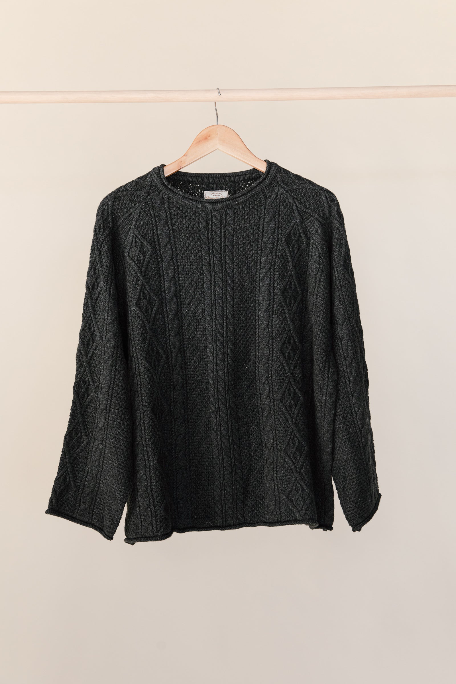 Rory Cable Knit Sweater - Charcoal
