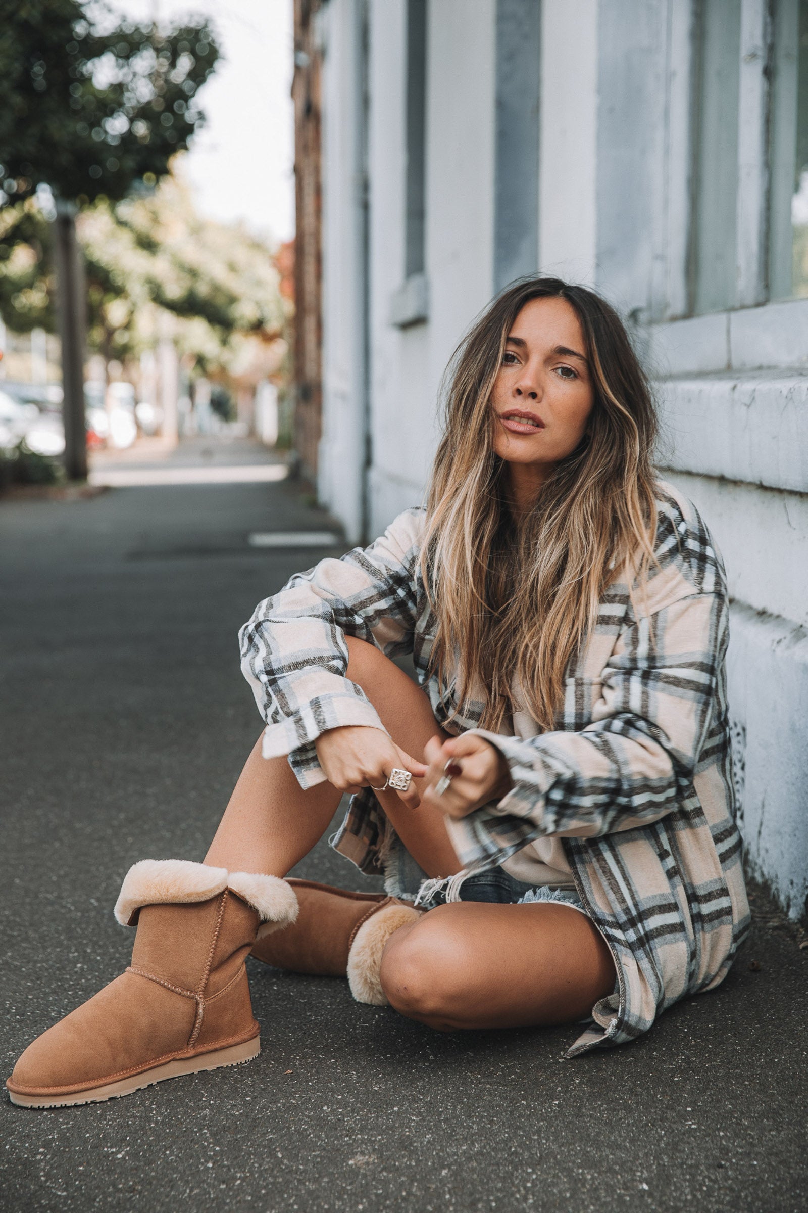Lenny - Women Cream Flannel Shirt/Jacket