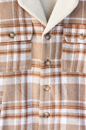 Parker - Women Brown Flannel Jacket