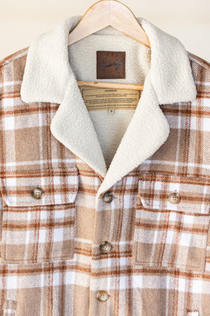 Parker - Women Brown Flannel Jacket