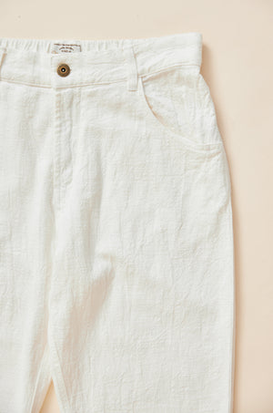 Miller - Textured Linen Pants - White