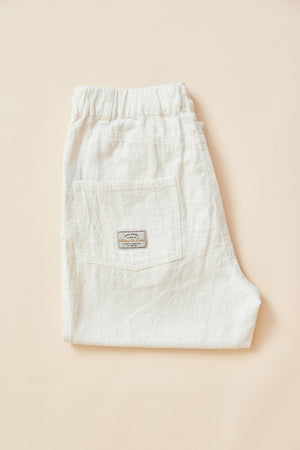 Miller - Textured Linen Pants - White