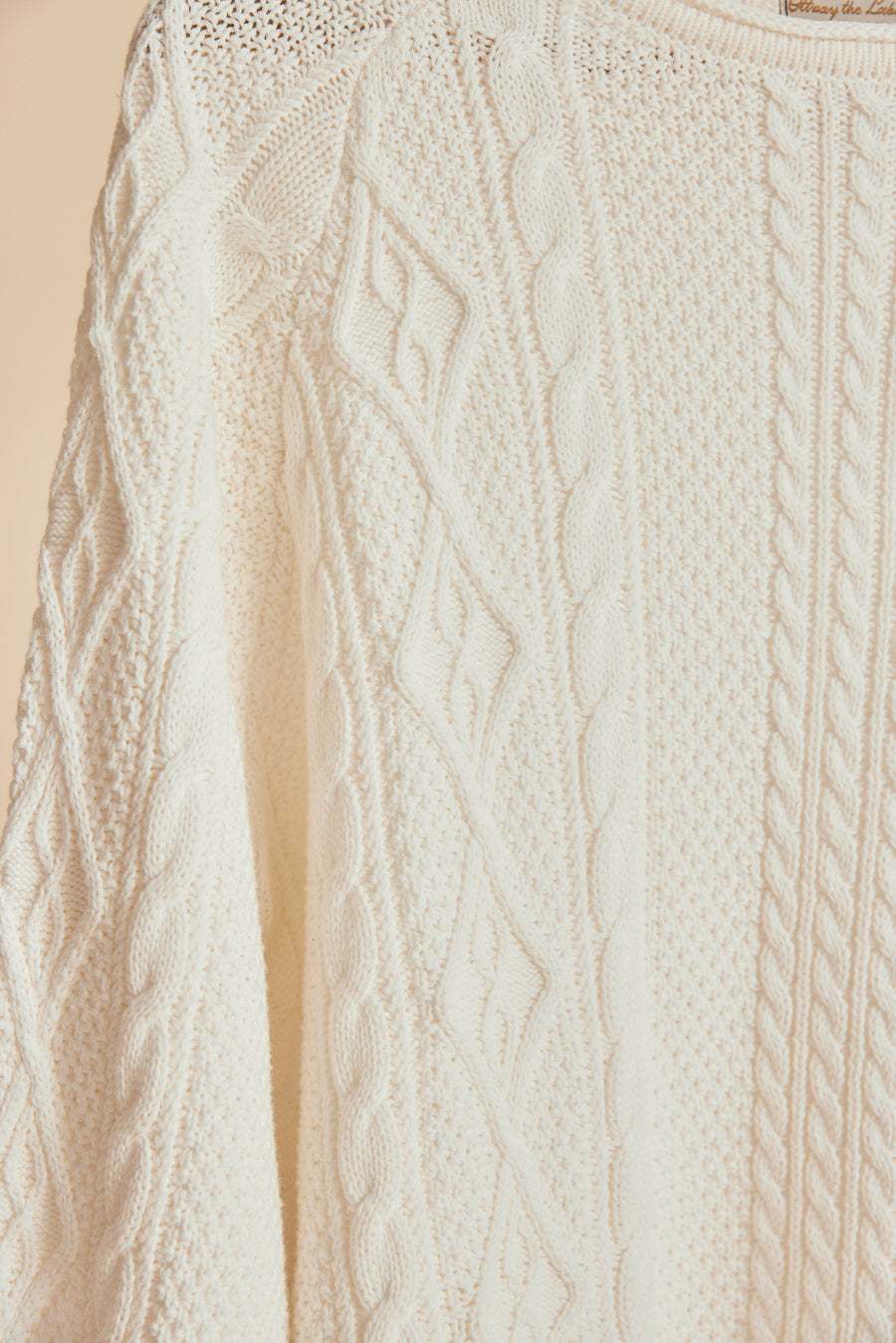 Rory Cable Knit Sweater - Antique White