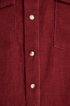 Burgundy Corduroy - Long Sleeve Shirt