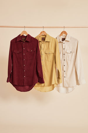 Burgundy Corduroy - Long Sleeve Shirt