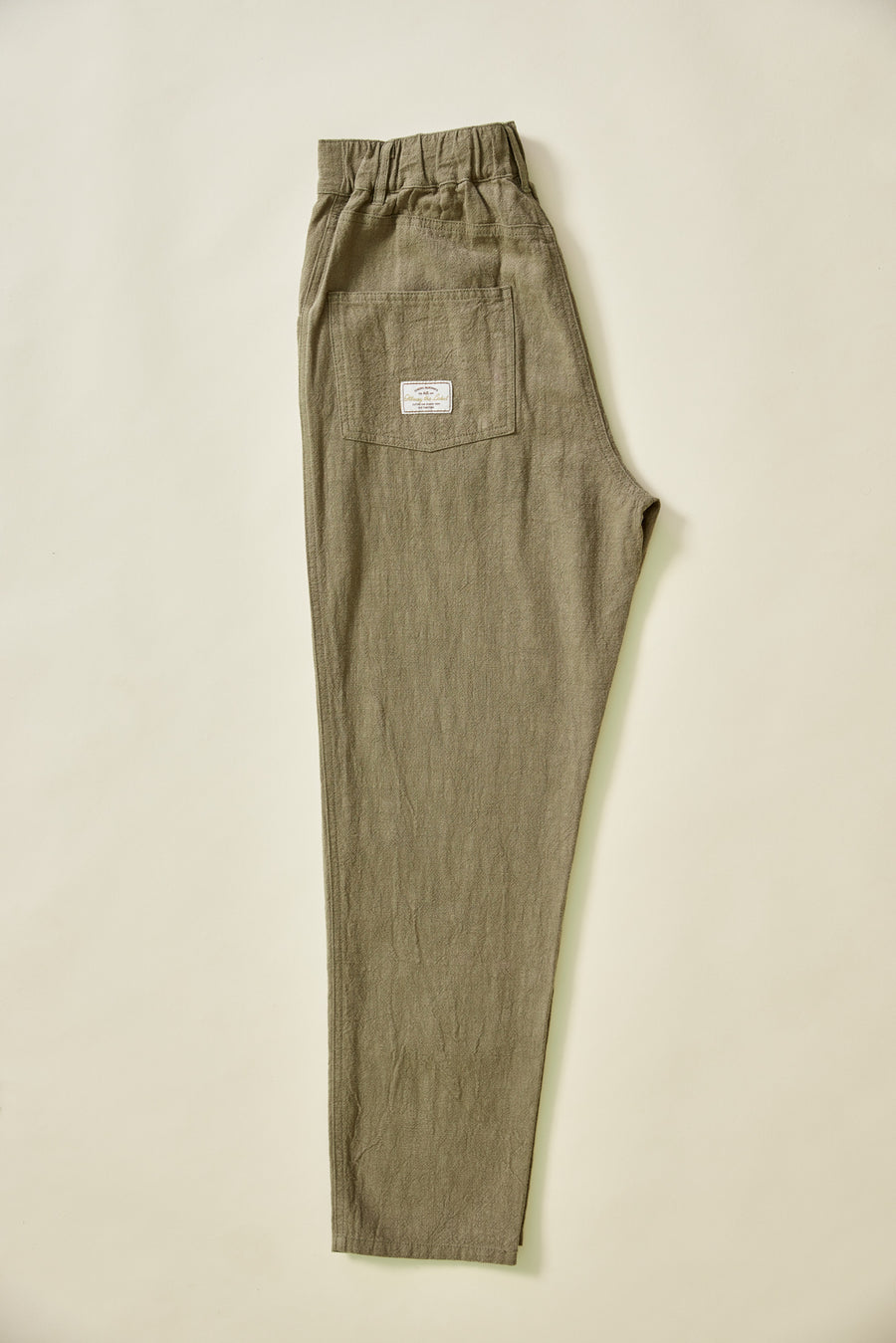 Miller - Textured Linen Pants - Khaki Green