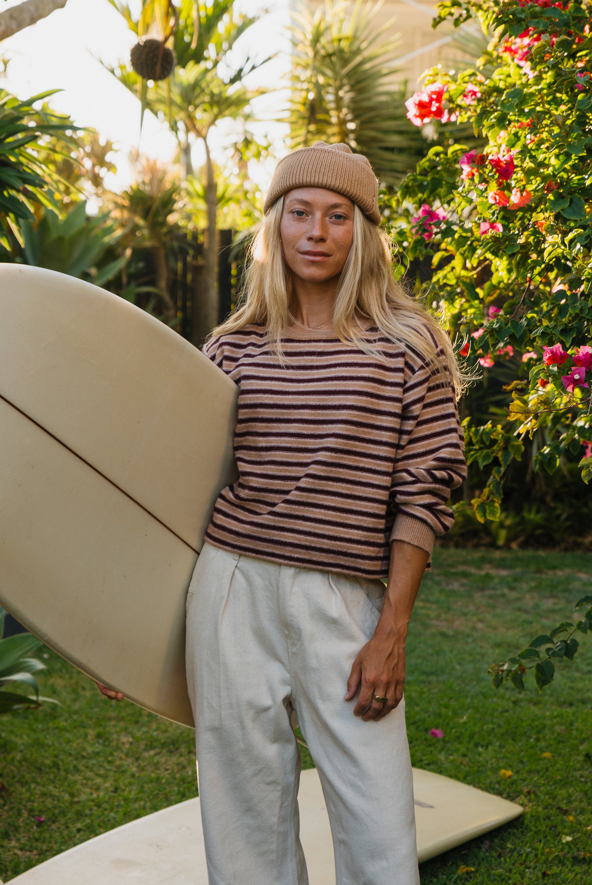 Ray - Cropped Stripe Jumper