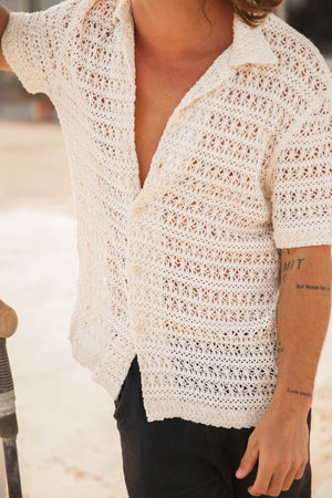 Talis - Unisex Crochet Short Sleeve Shirt