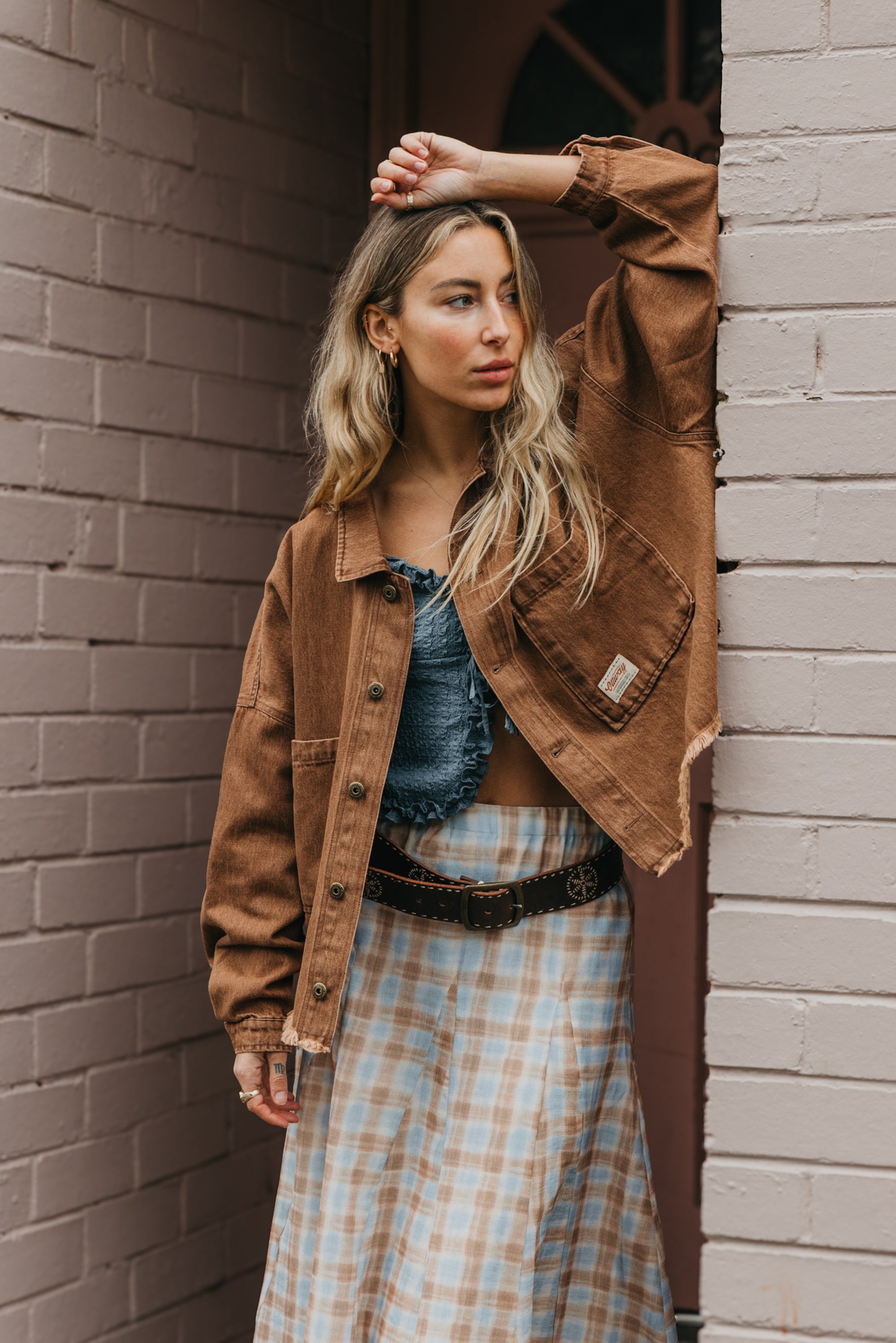 Weston Dark Brown Unisex Denim Jacket
