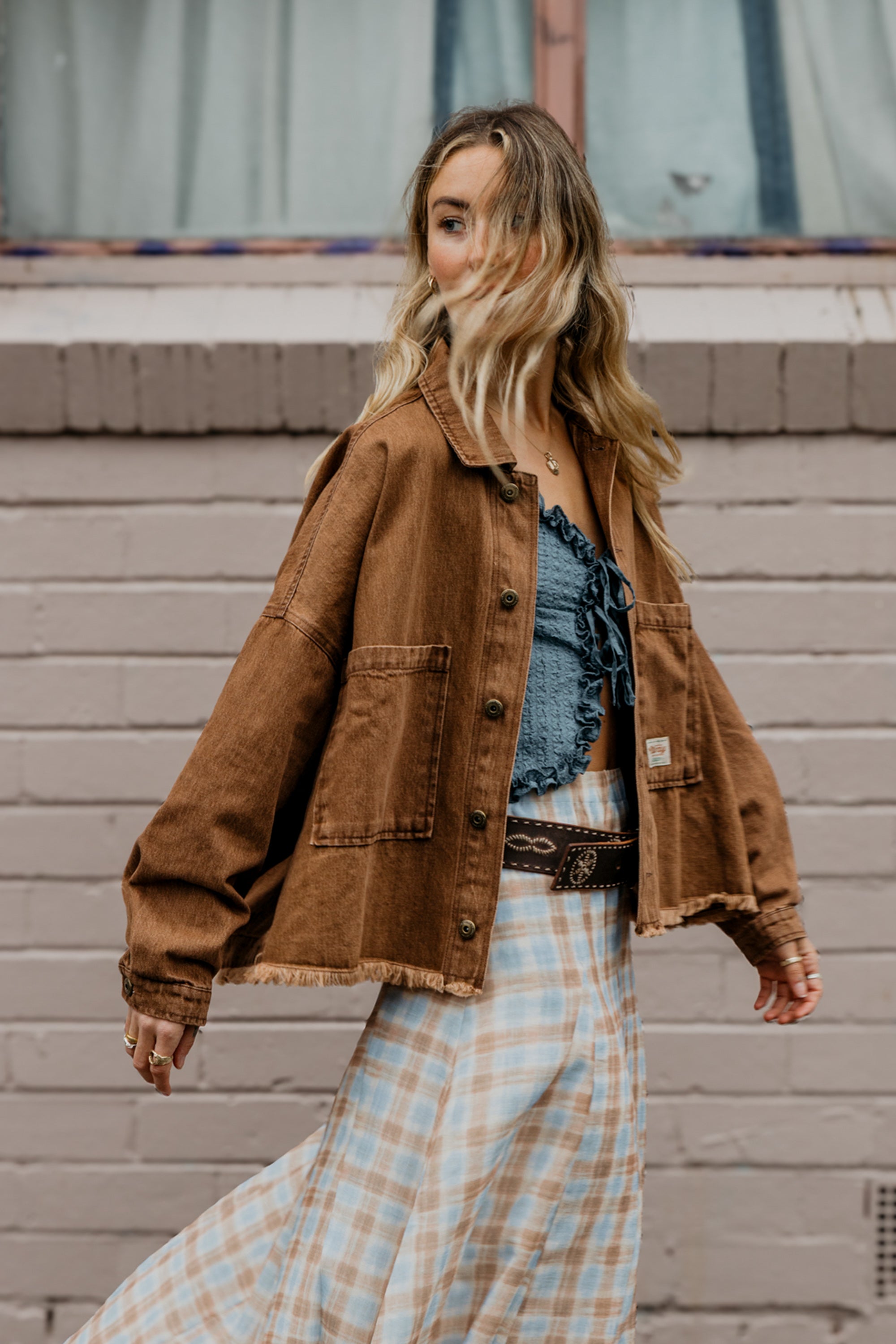 Weston Dark Brown Unisex Denim Jacket