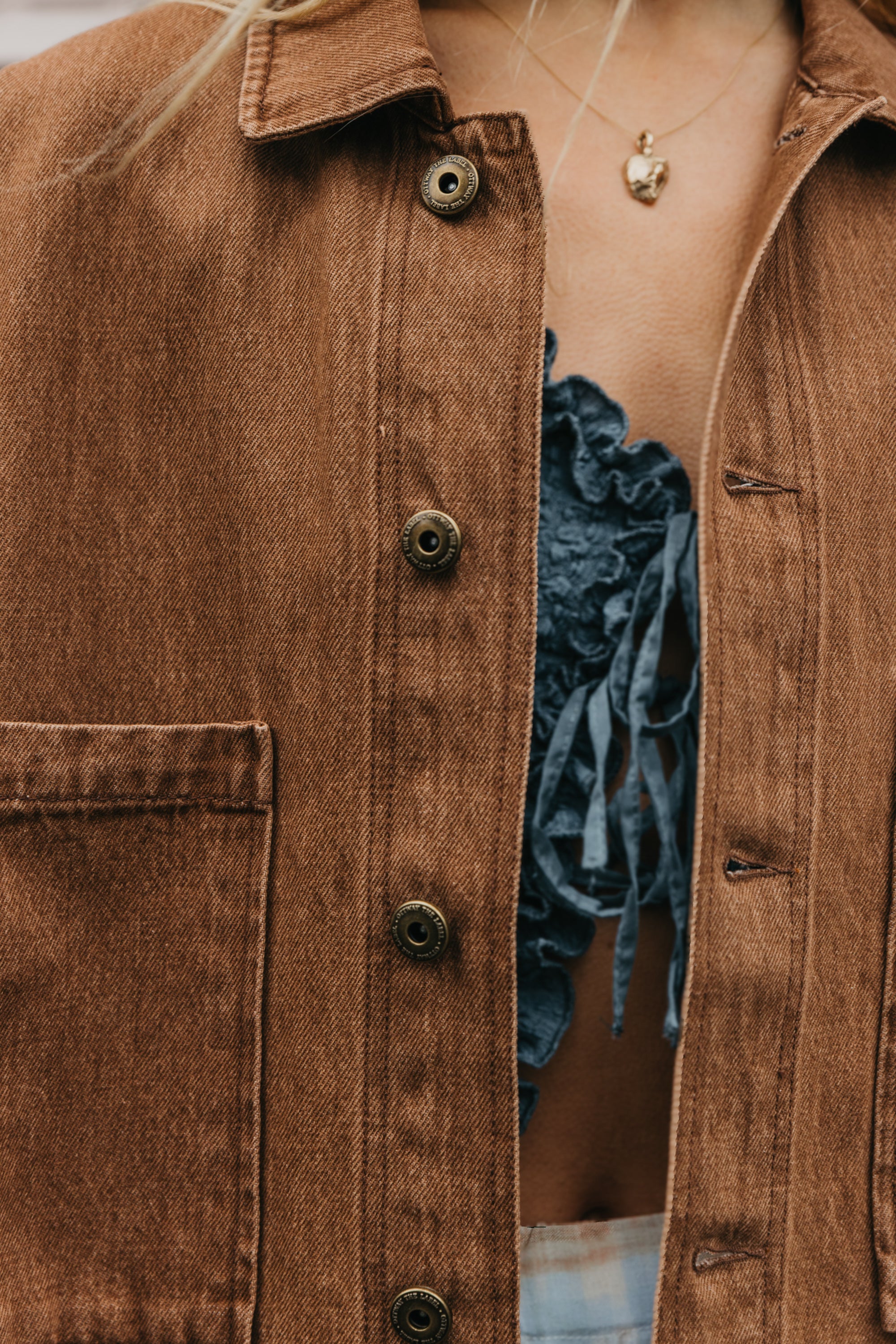 Weston Dark Brown Unisex Denim Jacket