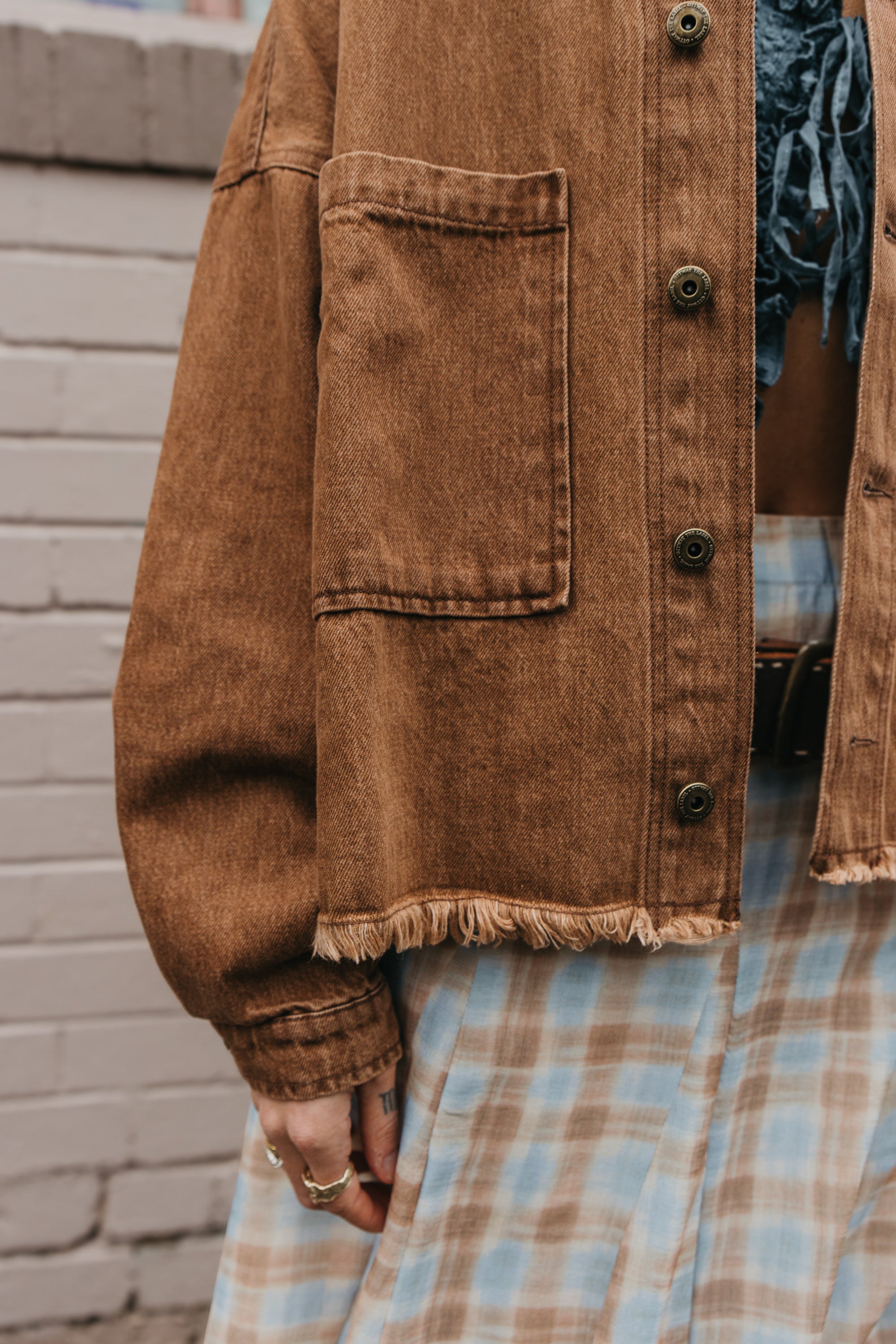 Weston Dark Brown Unisex Denim Jacket