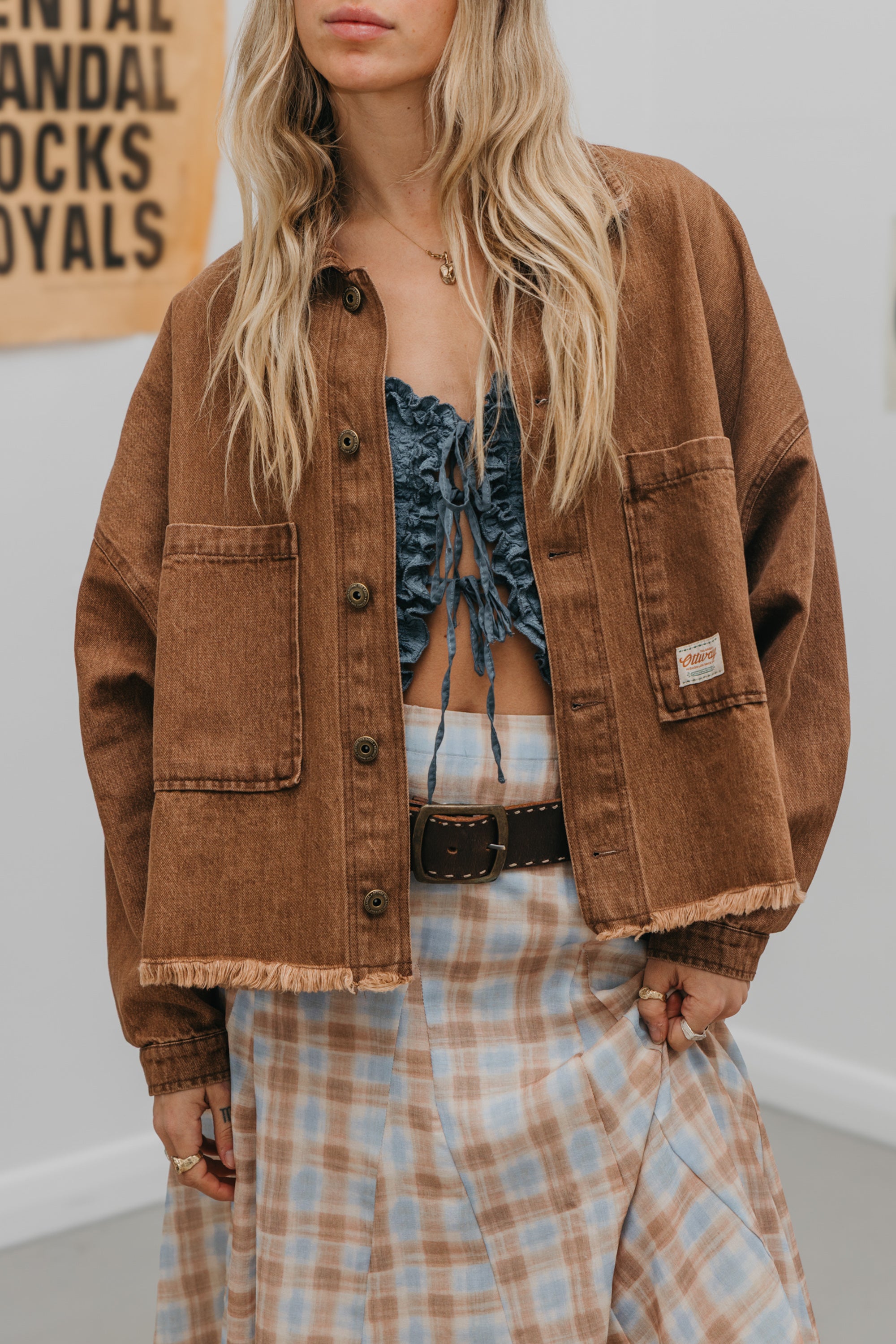 Weston Dark Brown Unisex Denim Jacket