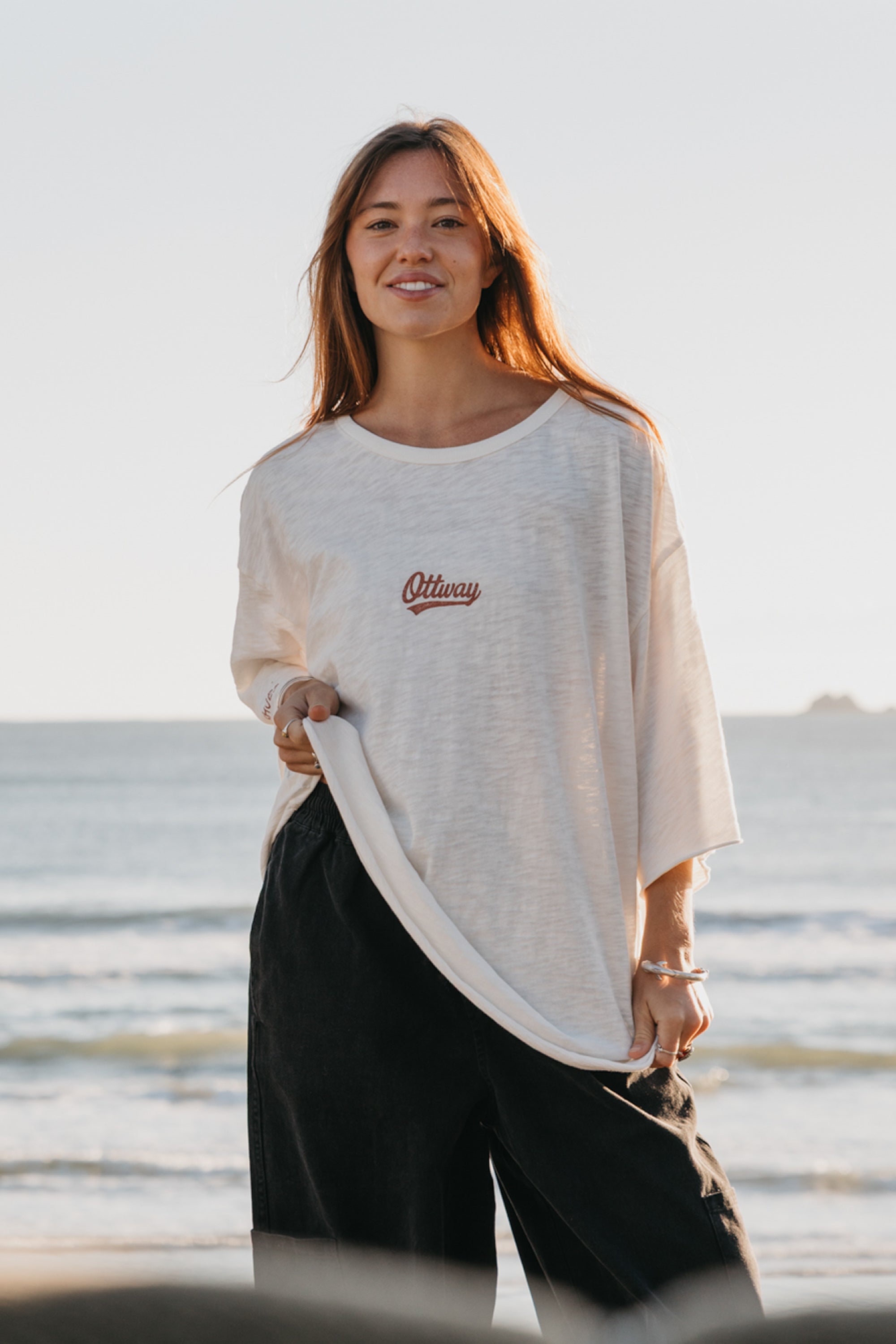 No Worries Oversized Unisex T-Shirt - White