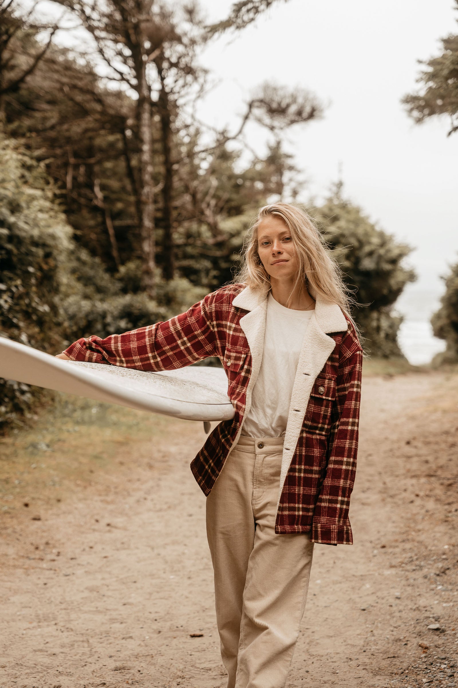 Rover - Women Burgundy Flannel Jacket