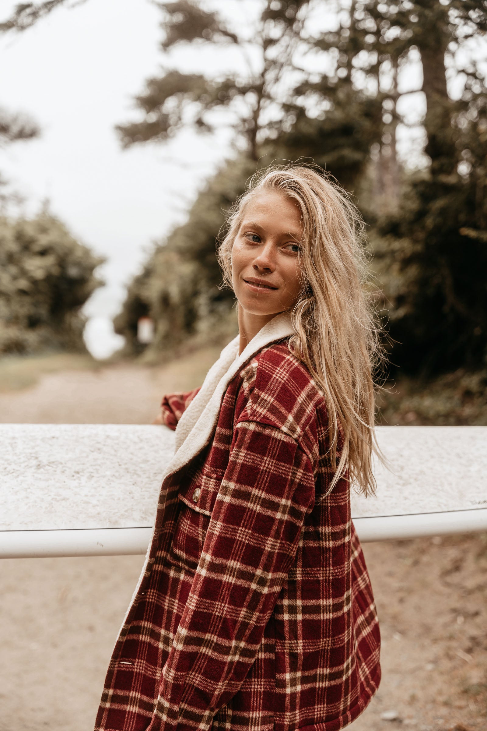 Rover - Women Burgundy Flannel Jacket