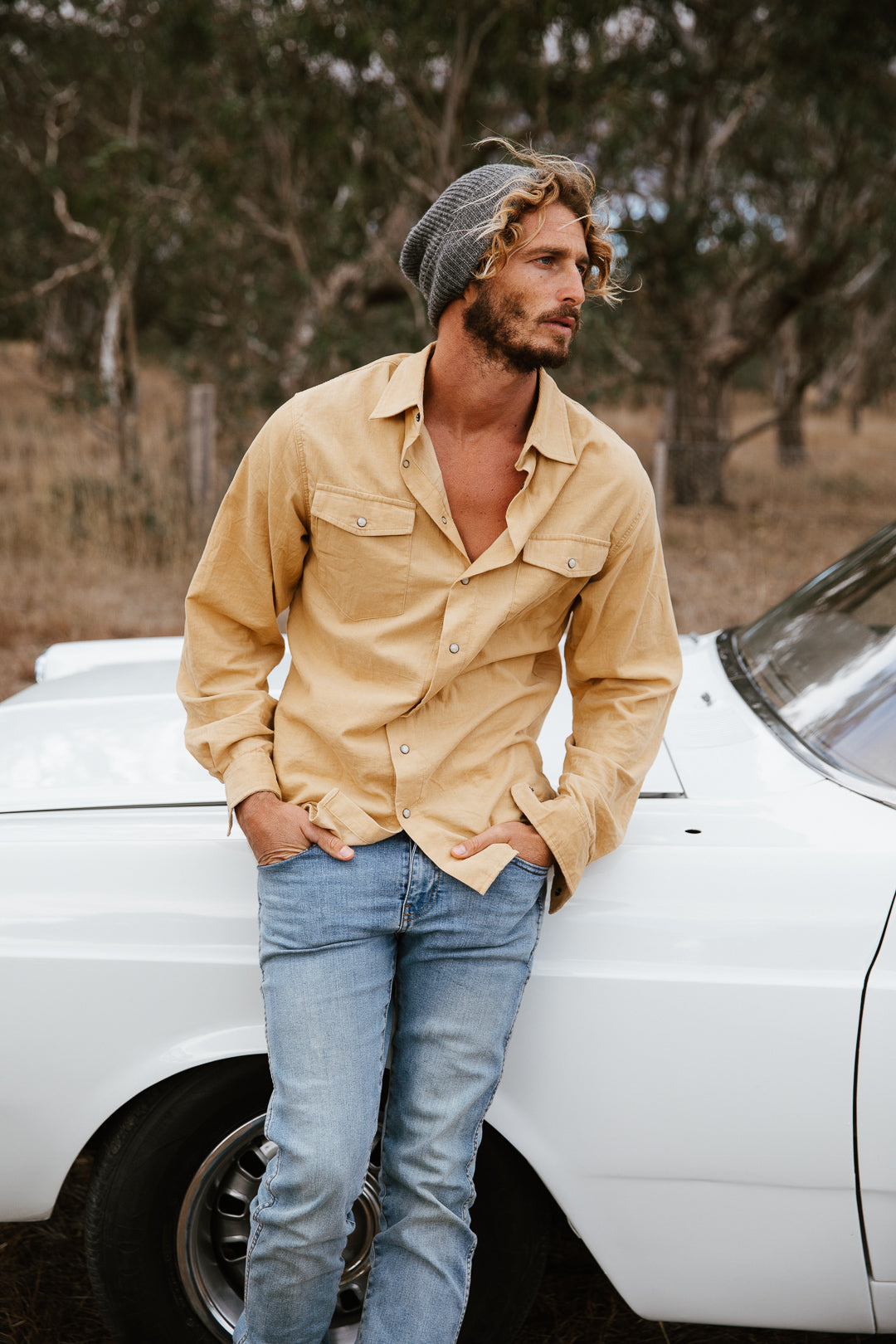 R&G Mustard - Corduroy Long Sleeve Shirt