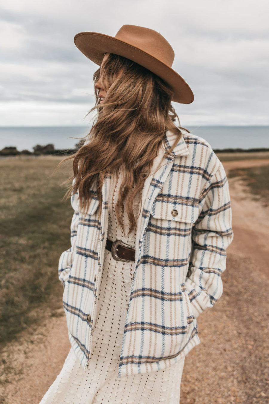 Bransby - Women White Flannel Jacket